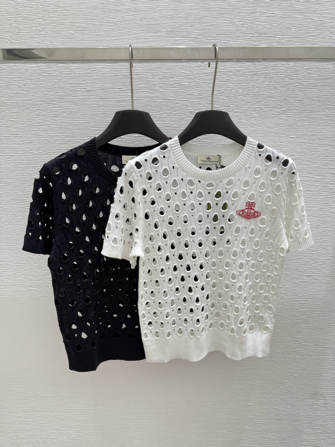 NO:425530,VI Home Summer New Style Round Neck Round Hollow Short Sleeve Color White Black Size 36.38.40, T-shirt,alexander wang19860909VI家 夏季新款 圆领圆镂空织短袖 颜色白色 黑色 尺码36.38.40,,T-shirt,alexander wang,Women's clothing