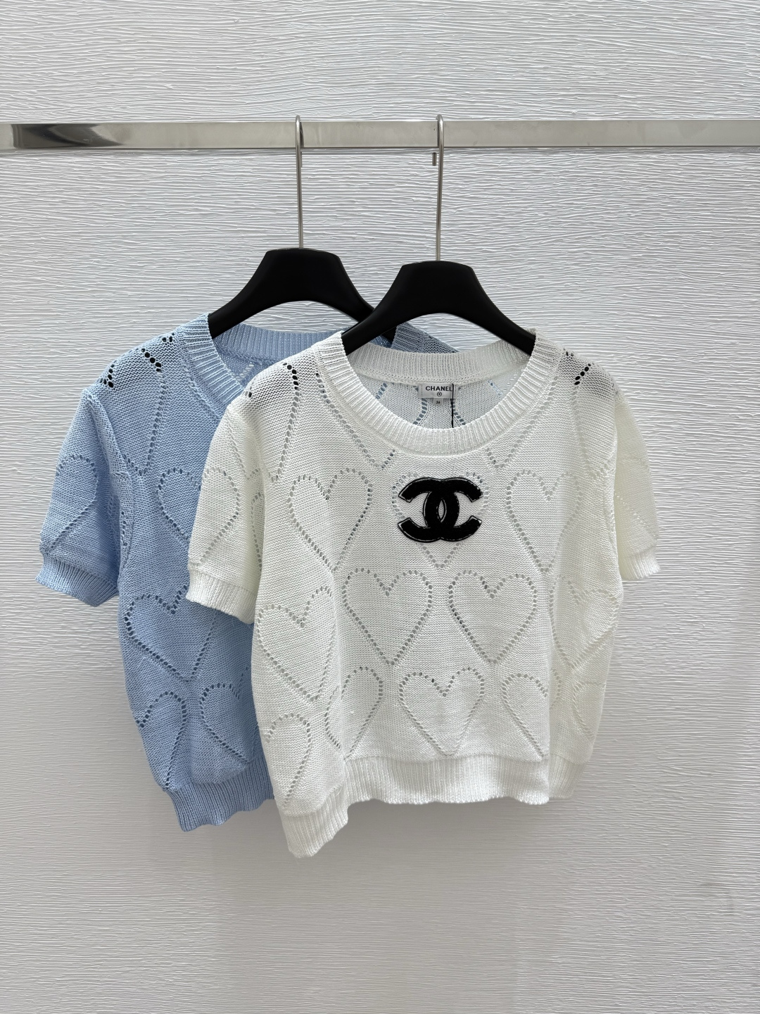 NO:425517,CH Home Summer New Style Round Neck Knitted Short Sleeve Color White Blue Size 36.38.40, T-shirt,alexander wang19860909CH家 夏季新款 圆领针织短袖 颜色白色 蓝色 尺码36.38.40,,T-shirt,alexander wang,Women's clothing