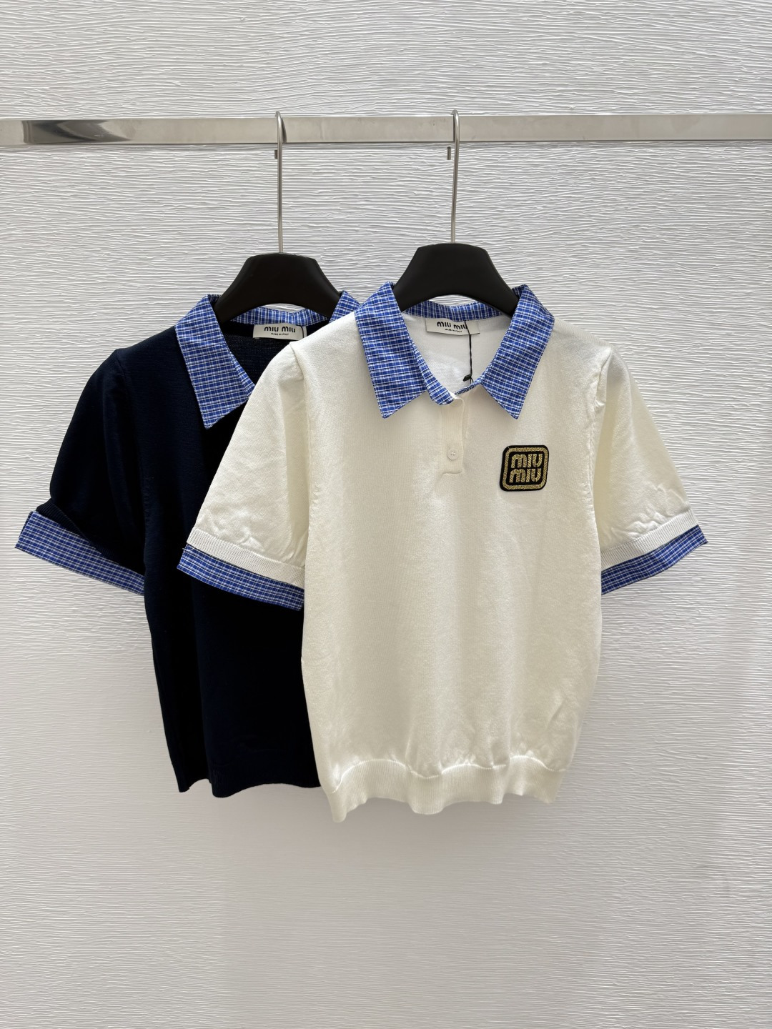 NO:431958,M Home New Summer Lapel Knitted Short Sleeve Color White Black Size 36.38.40, T-shirt,alexander wang19860909M家 夏季新款 翻领针织短袖 颜色白色 黑色 尺码36.38.40,,T-shirt,alexander wang,Women's clothing