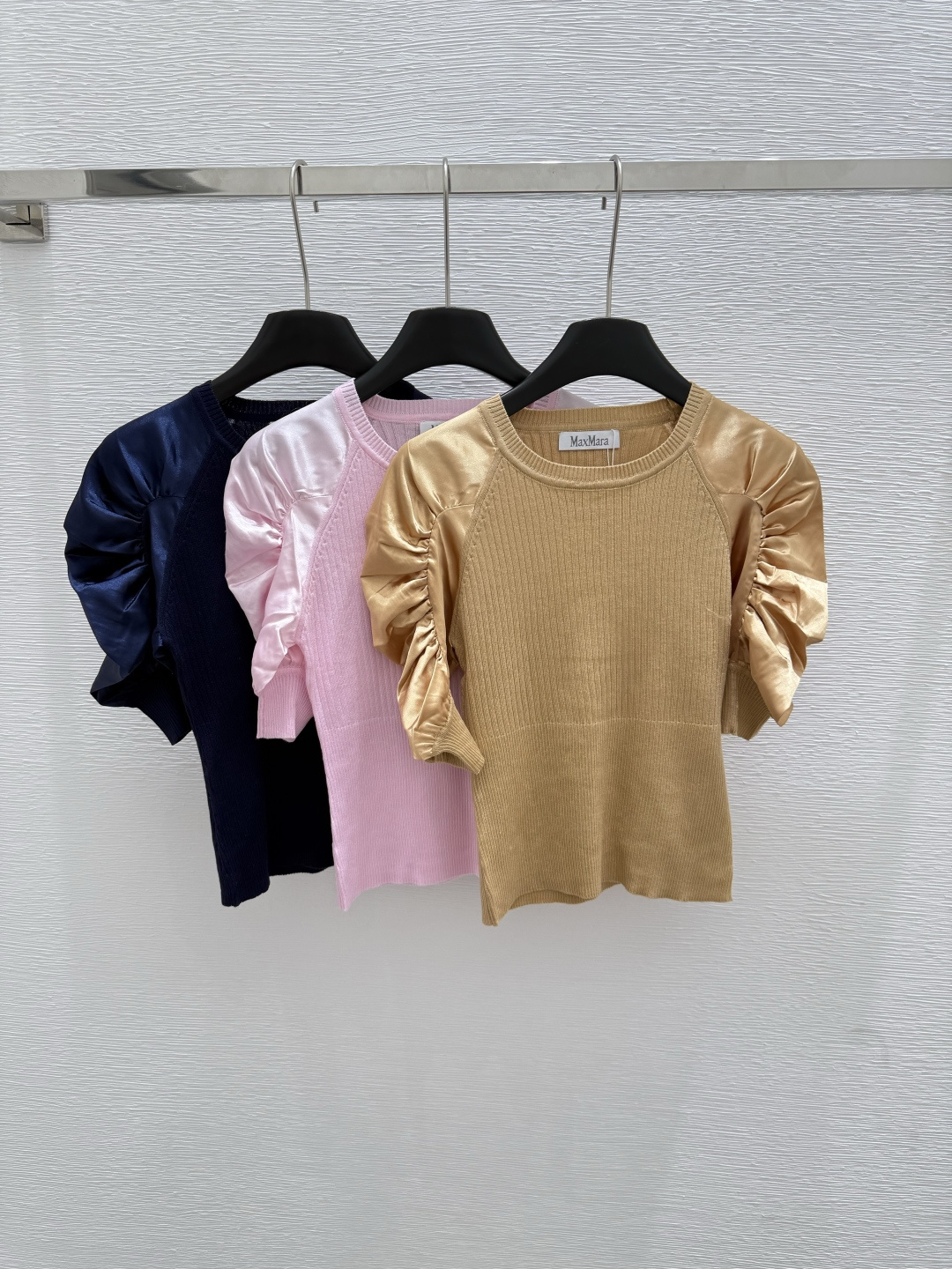 NO:432019,MAX Home Summer New Style Round Neck Knitted Short Sleeve Color Pink Royal Blue Yellow Size 36.38.40, T-shirt,alexander wang19860909MAX家 夏季新款 圆领针织短袖 颜色粉色 宝蓝色 黄色 尺码36.38.40,,T-shirt,alexander wang,Women's clothing