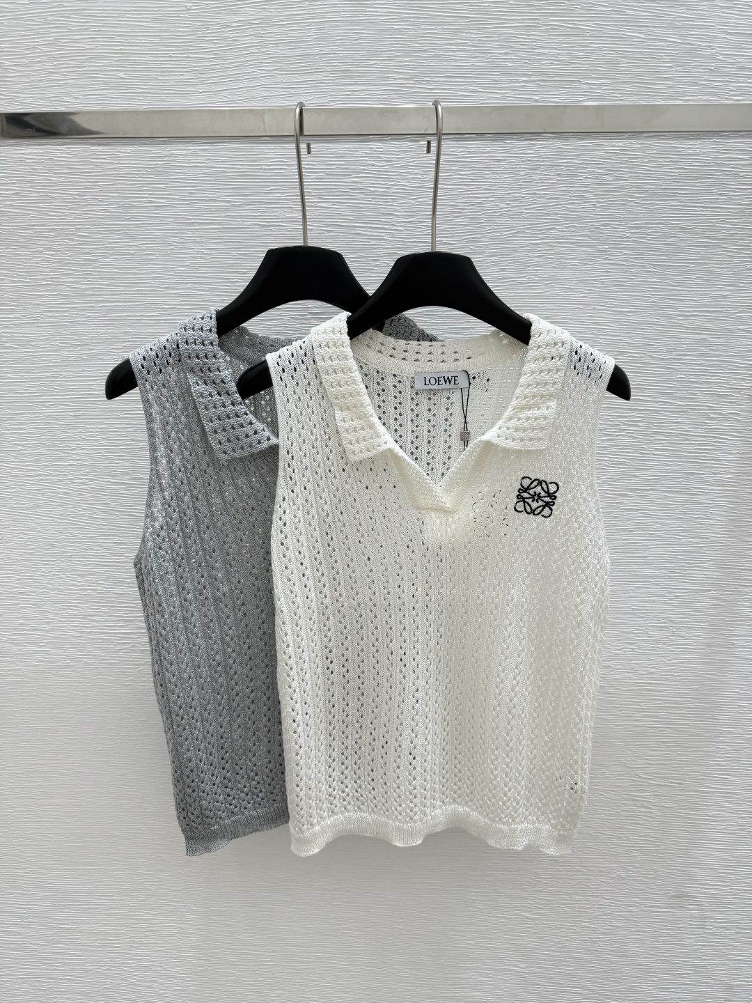 NO:432806,LO Home New Summer Lapel Knitted Short Vest Color Gray White Size 36.38.40, Alexander Wang19860909LO家 夏季新款 翻领针织短背心 颜色灰色 白色 尺码36.38.40,,alexander wang,Women's clothing