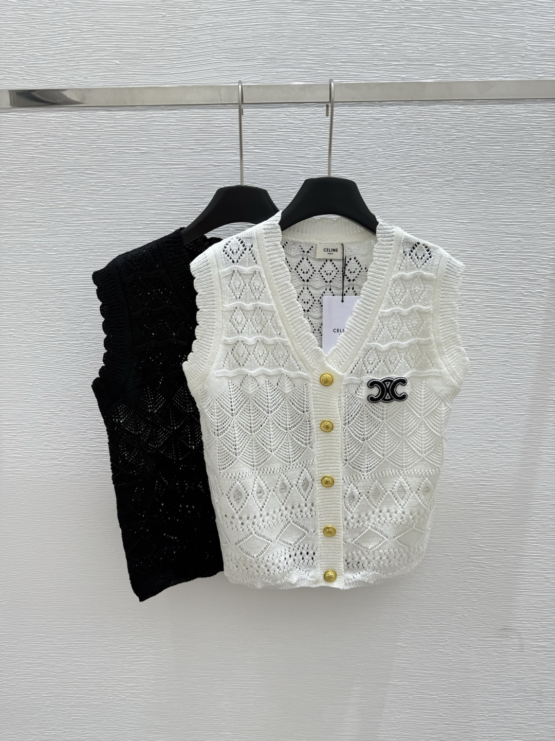 NO:432862,CH Home Summer New Style Hollow Knitted Cardigan Vest Color White Black Size 36.38.40, Alexander Wang19860909CH家 夏季新款 镂空针织开衫背心 颜色白色 黑色 尺码36.38.40,,alexander wang,Women's clothing