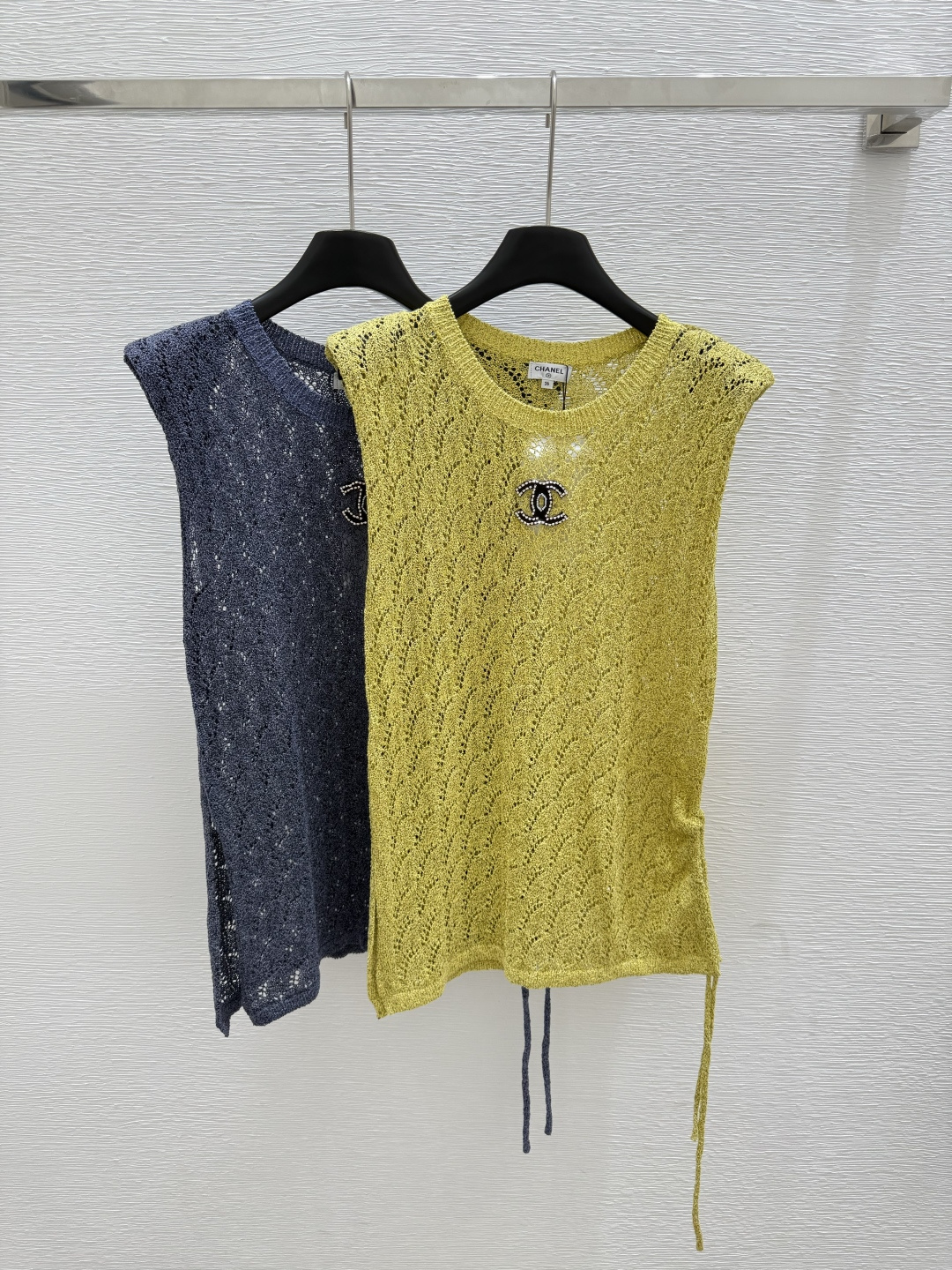 NO:432905,CH Home Summer New Style Strap Knitted Vest Color Yellow Gray Size 36.38.40,,alexander wang19860909CH家 夏季新款 绑带针织背心 颜色黄色 灰色 尺码36.38.40,,alexander wang,Women's clothing