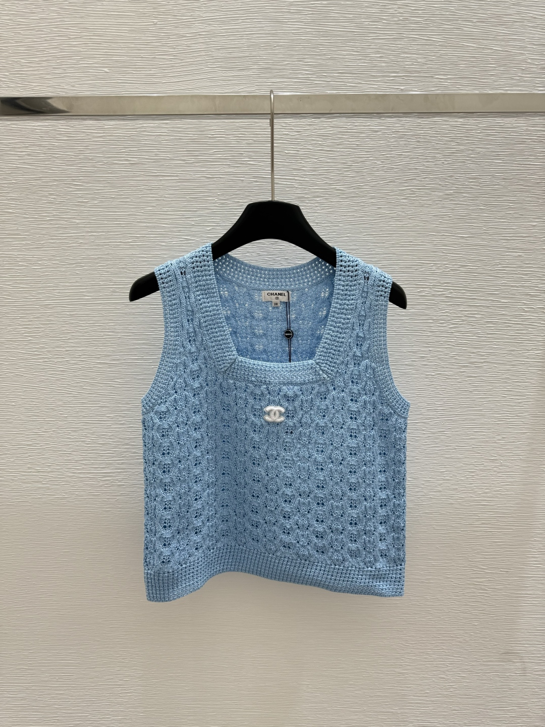 NO:428500,CH Home Summer New Style Square Collar Knitted Vest Color Blue Size 36.38.40, Alexander Wang19860909CH家 夏季新款 方领针织背心 颜色蓝色 尺码36.38.40,,alexander wang,Women's clothing