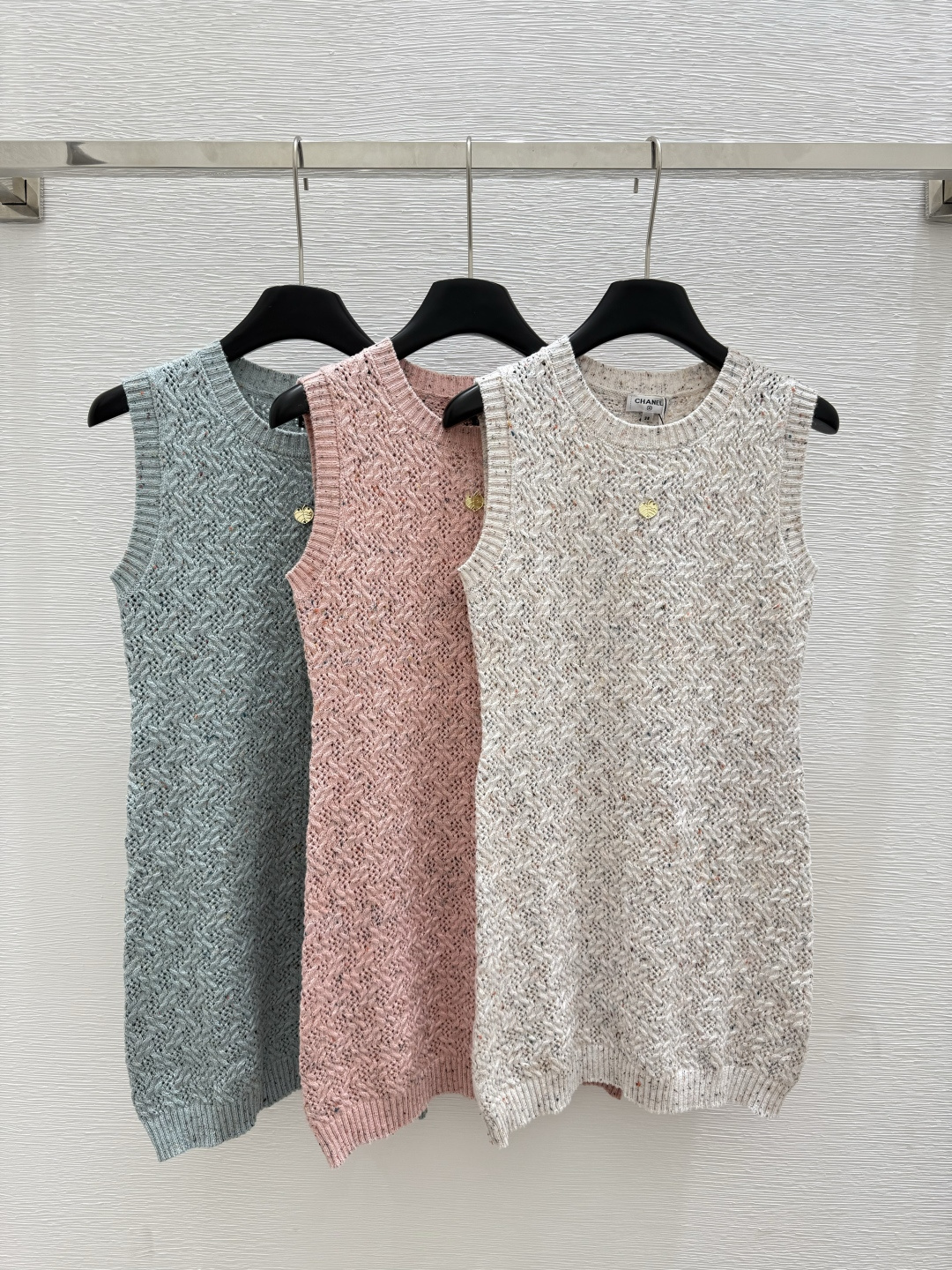 NO:434332,CH Home Summer New Style Colorful Embellished Knitted Vest Dress Color White Pink Green Size 36.38.40, Skirts,alexander wang19860909CH家 夏季新款 彩色点缀针织背心连衣裙 颜色白色 粉色 绿色 尺码36.38.40,,skirts,alexander wang,Women's clothing