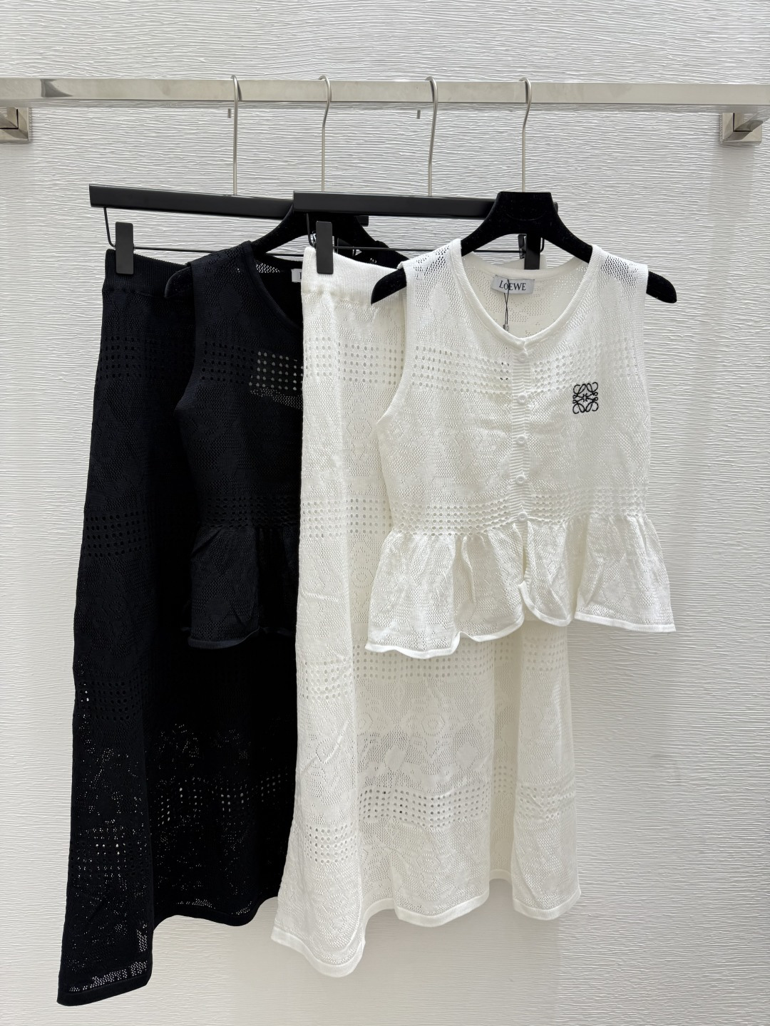 NO:434335,LO Home Summer New Style Solid Color Simple Knitted Set Color White Black Size 36.38.40, Alexander Wang19860909LO家 夏季新款 纯色简约针织套装 颜色白色 黑色 尺码36.38.40,,alexander wang,Women's clothing