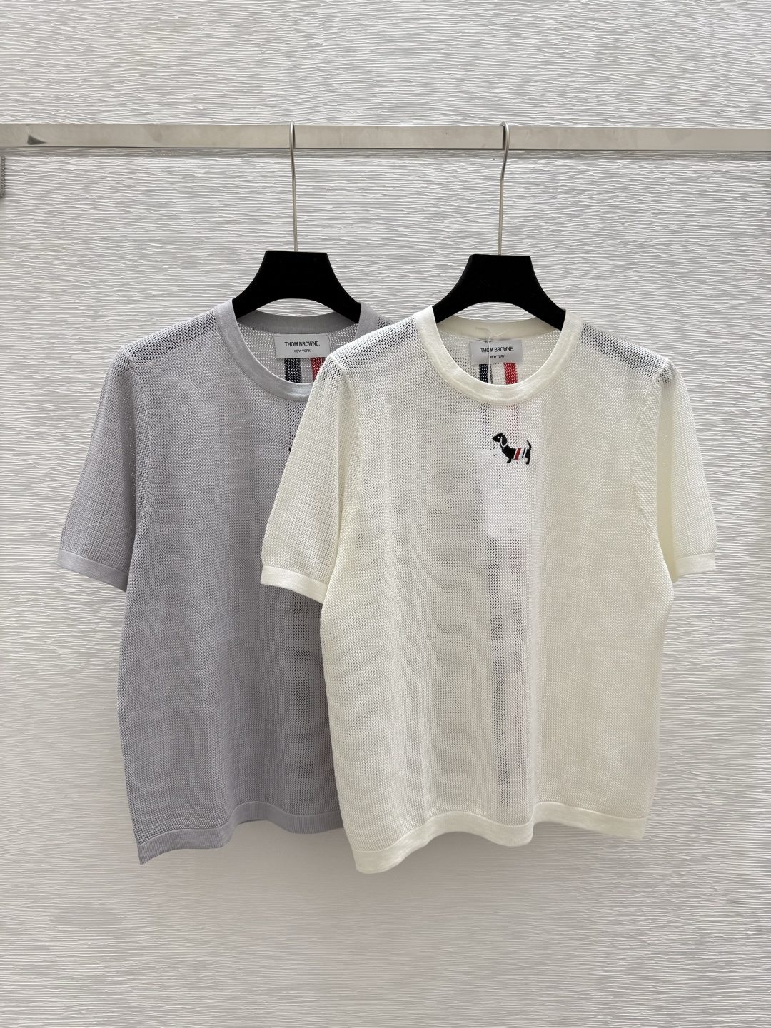 NO:434355,TB Home Summer New Style Hollow Puppy Knitted Round Neck Short Sleeve Color Apricot Gray Size 36.38.40, T-shirt,alexander wang19860909TB家 夏季新款 镂空小狗针织圆领短袖 颜色杏色 灰色 尺码36.38.40,,T-shirt,alexander wang,Women's clothing