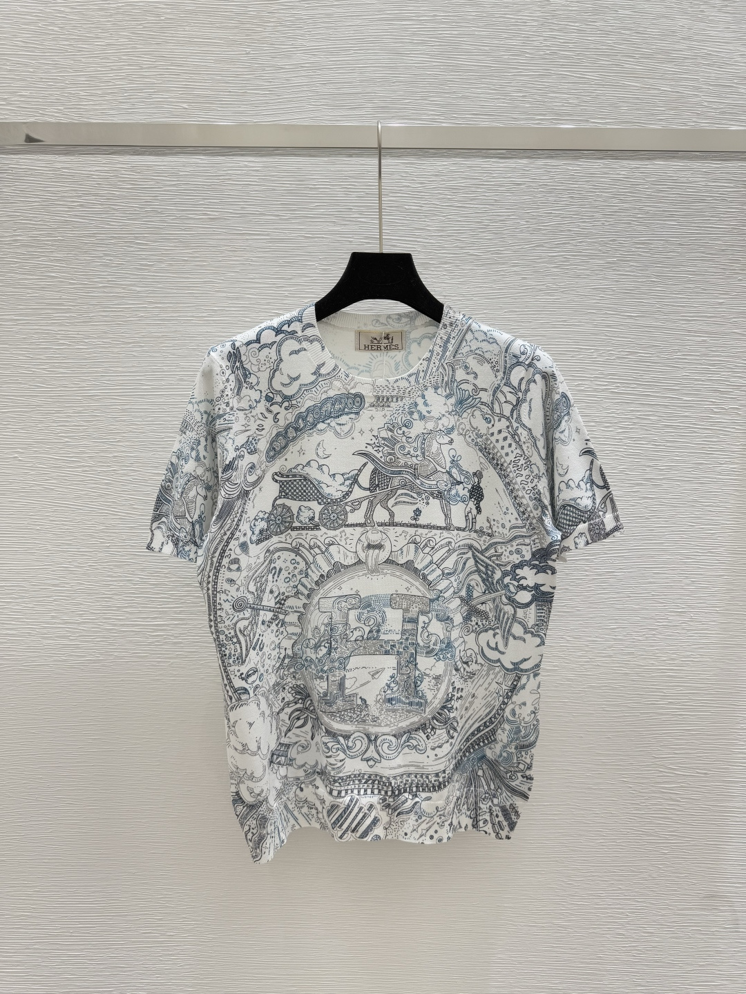 NO:434373,HE Home New Summer Pattern Print Knitted Short Sleeve Color Gray Size 36.38.40, T-shirt,alexander wang19860909HE家 夏季新款 图案印花针织短袖 颜色灰色 尺码36.38.40,,T-shirt,alexander wang,Women's clothing