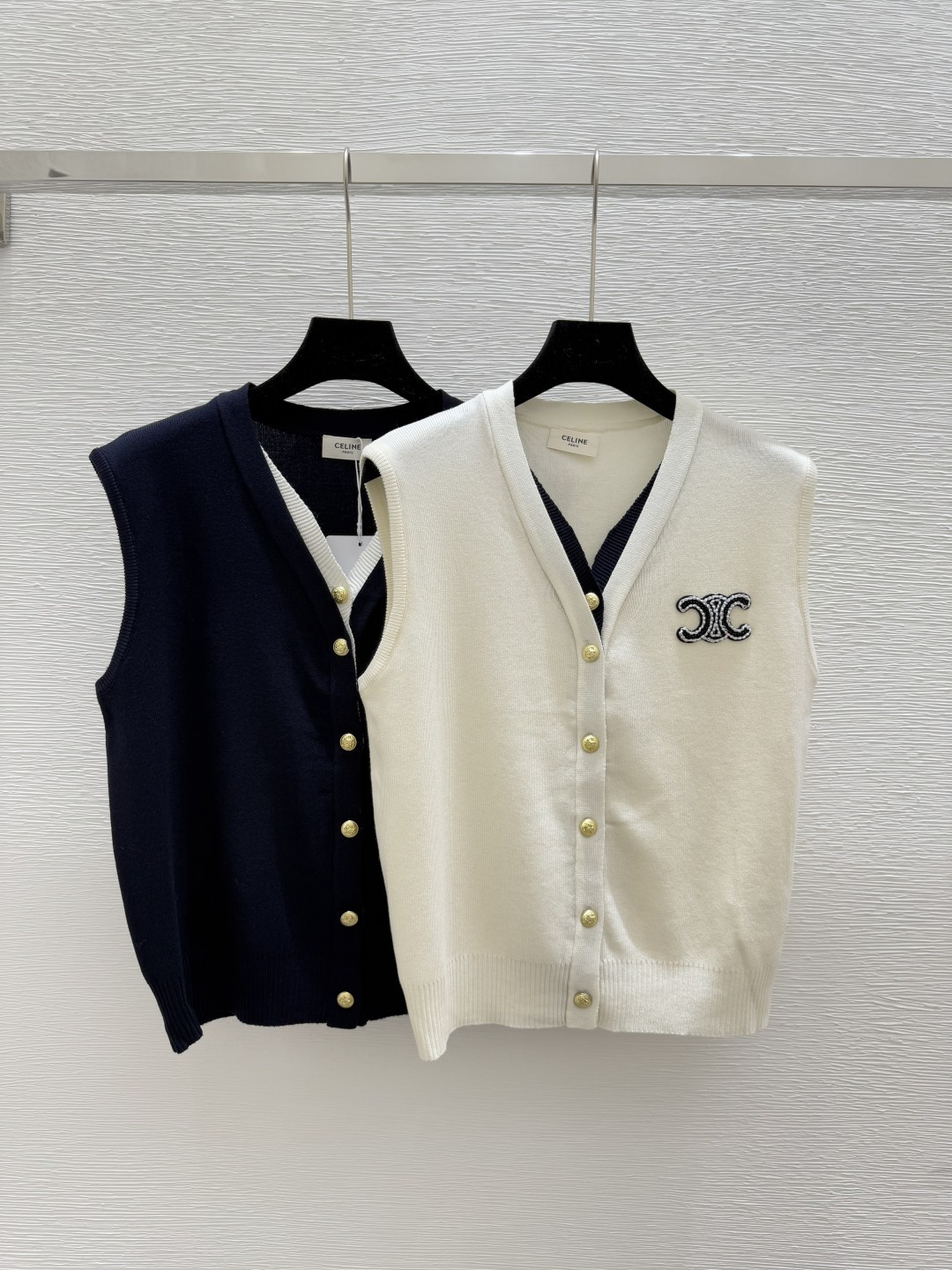 NO:434831,CE Home Summer New Style Fake Two-Piece Knitted Vest Color Beige Royal Blue Size 36.38.40, Alexander Wang19860909CE家 夏季新款 假两件针织背心 颜色米色 宝蓝 尺码36.38.40,,alexander wang,Women's clothing