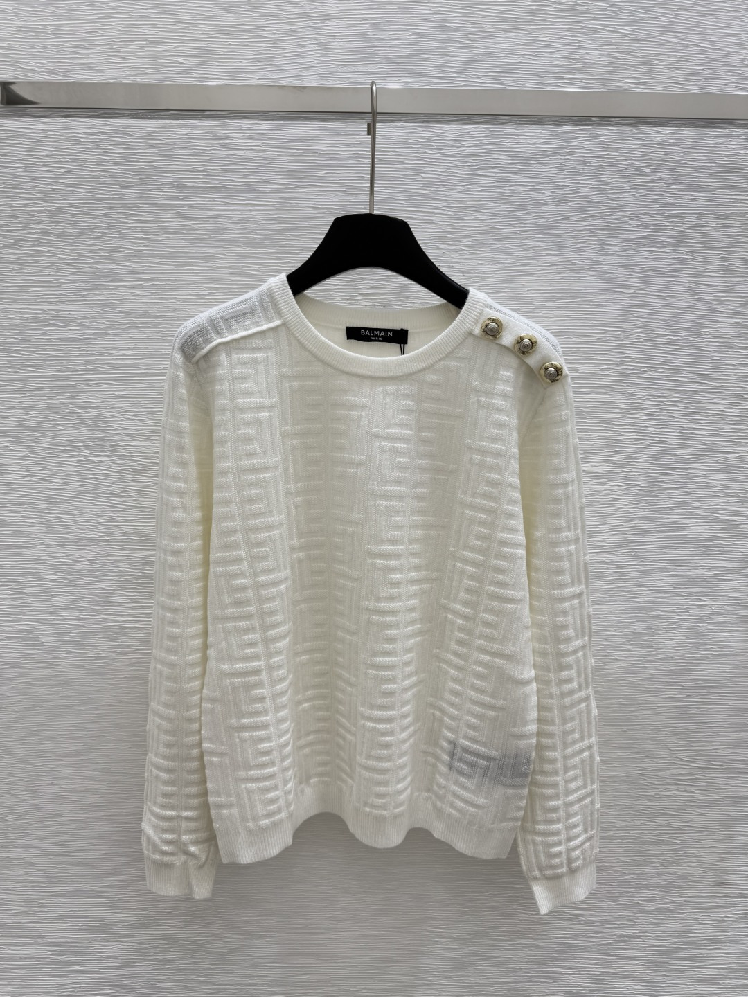 NO:436010,BA Home Early Autumn New Style Solid Color Long Sleeve Knitted Round Neck Color White Size 36.38.40, Alexander Wang19860909BA家 早秋新款 纯色长袖针织圆领 颜色白色 尺码36.38.40,,alexander wang,Women's clothing
