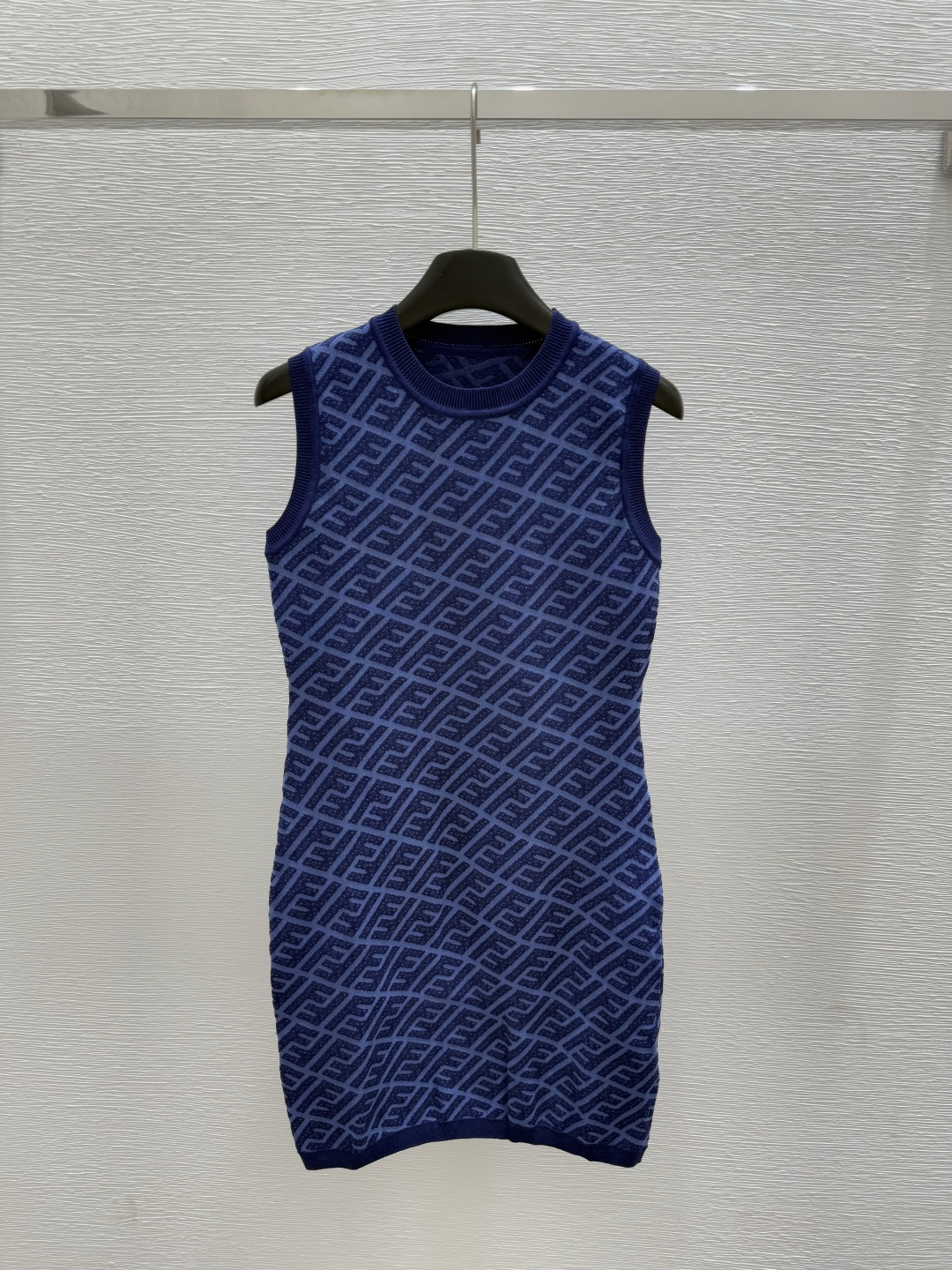 NO:436014,F Home New Summer Classic Alphabet Knitted Vest Dress Color Blue Size 36.38.40, Fendi, Skirts, Alexander Wang19860909F家 夏季新款 经典字母针织背心连衣裙 颜色蓝色 尺码36.38.40,,fendi,skirts,alexander wang,Women's clothing