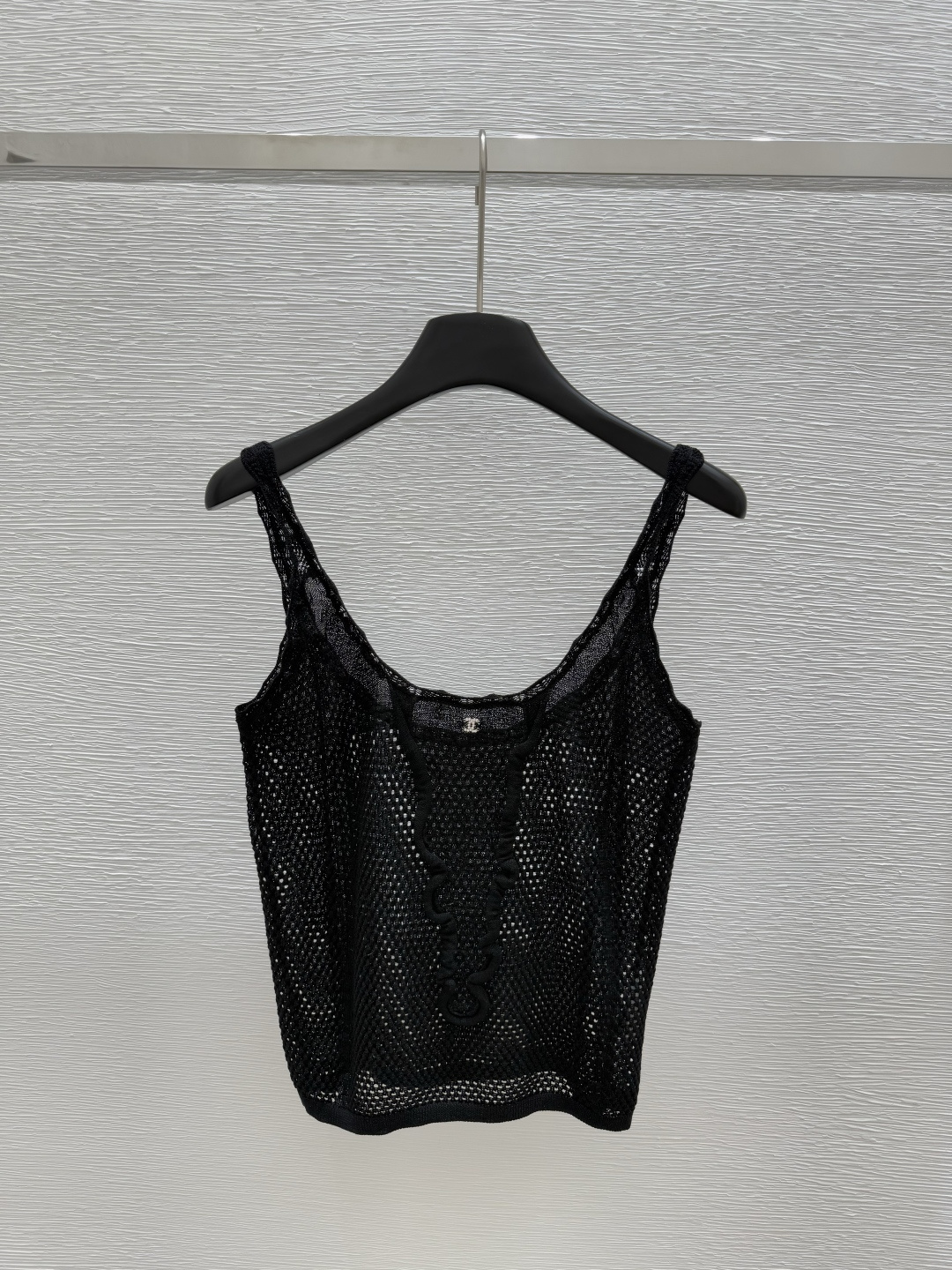 NO:436026,CH Home Summer New Style Solid Color Hollow Knitted Vest Color Black Size 36.38.40, Alexander Wang19860909CH家 夏季新款 纯色镂空针织背心 颜色黑色 尺码36.38.40,,alexander wang,Women's clothing