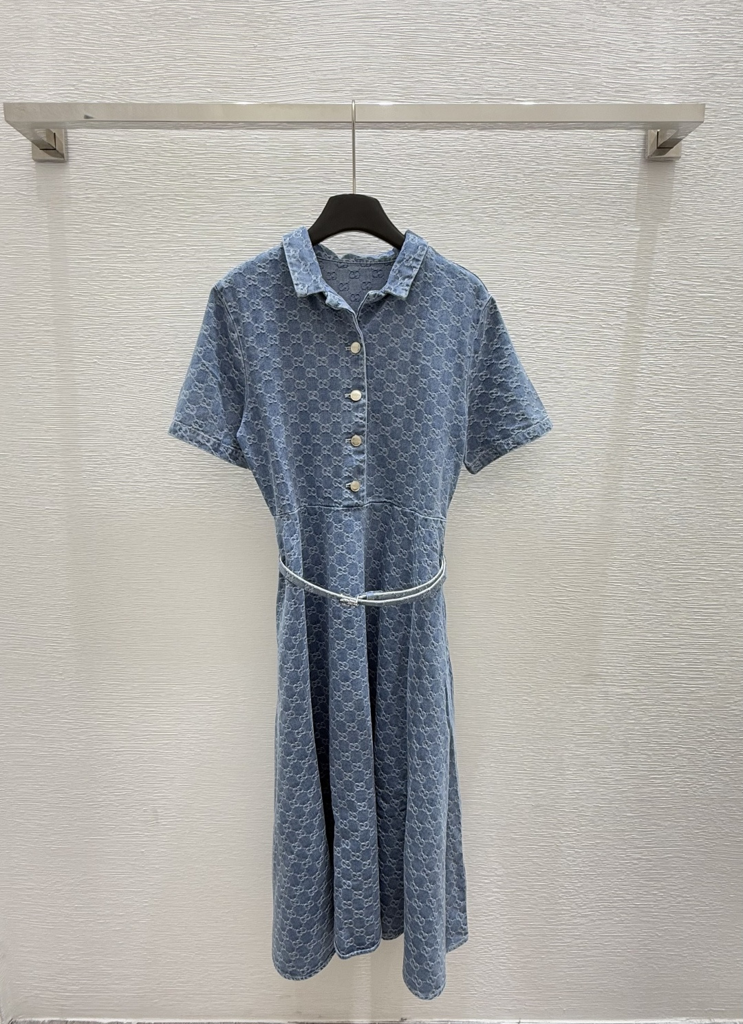 NO:436373,G home new summer style double G logo lapel denim dress color blue size 36.38.40, gucci, skirts, alexander wang19860909G家 夏季新款 双G logo翻领牛仔连衣裙 颜色蓝色 尺码36.38.40,,gucci,skirts,alexander wang,Women's clothing
