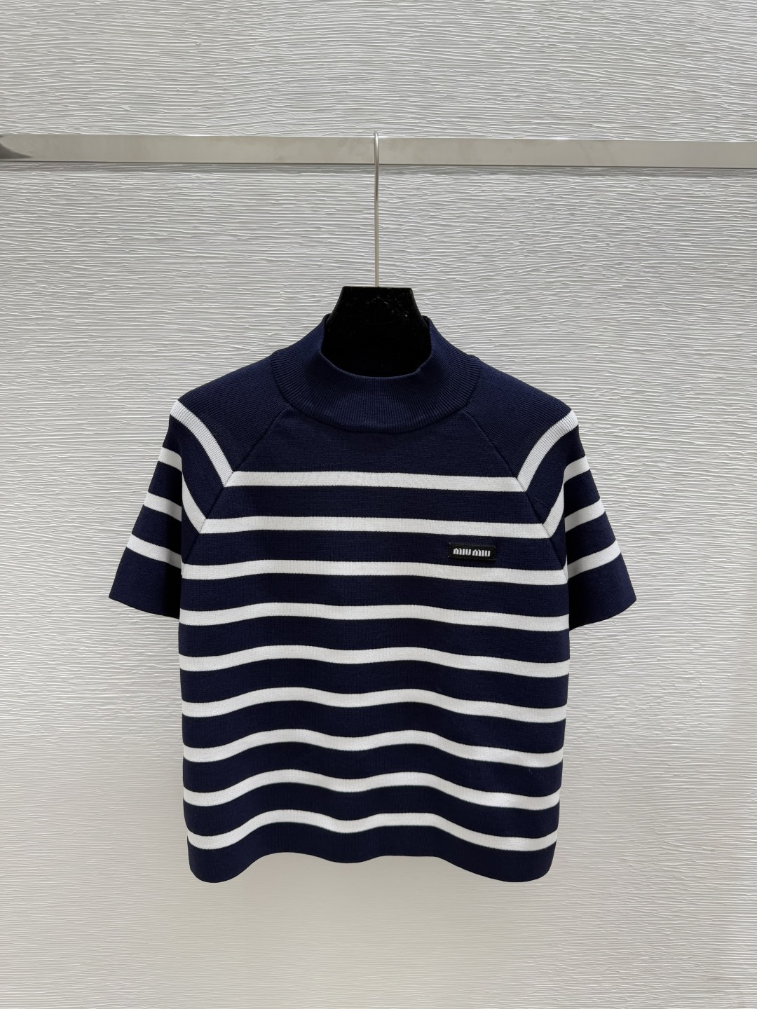 NO:442631,M Home Summer New Style Contrast Stripe Knitted Short Sleeve Color Royal Blue Size 36.38.40, T-shirt, alexander wang19860909M家 夏季新款 撞色条纹针织短袖 颜色宝蓝 尺码36.38.40,,T-shirt,alexander wang,Women's clothing