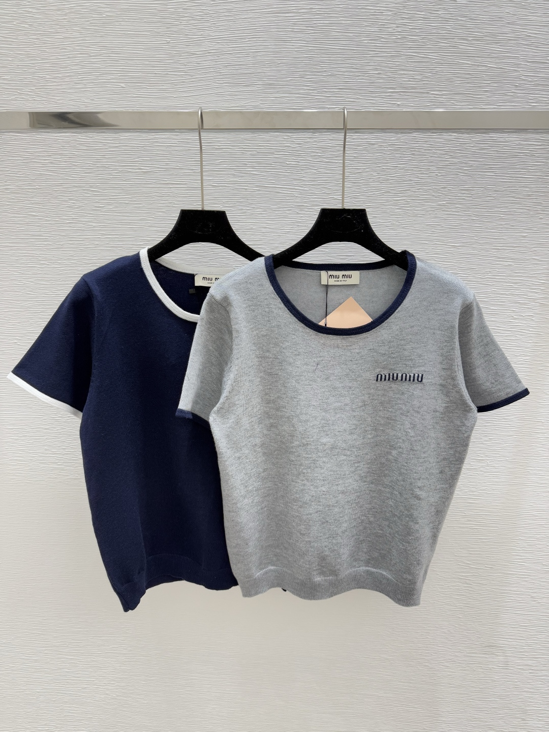 NO:442625,M Home Summer New Solid Color Simple Knitted Short Sleeve Color Gray Royal Blue Size 36.38.40, T-shirt, alexander wang19860909M家 夏季新款纯色简约针织短袖 颜色灰色 宝蓝 尺码36.38.40,,T-shirt,alexander wang,Women's clothing