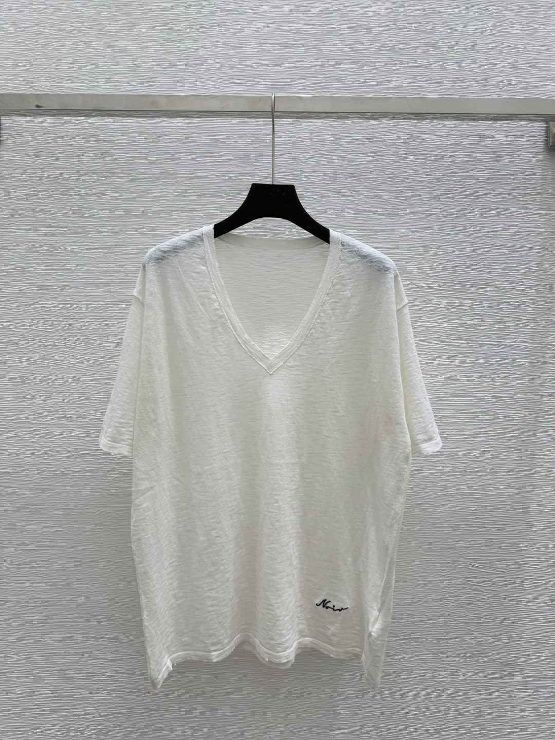 NO:443809,MO Home Summer New Style Solid Color Simple V Neck Knitted Short Sleeve Color White Size 36.38.40, T-shirt,alexander wang19860909MO家 夏季新款 纯色简约V领针织短袖 颜色白色 尺码36.38.40,,T-shirt,alexander wang,Women's clothing