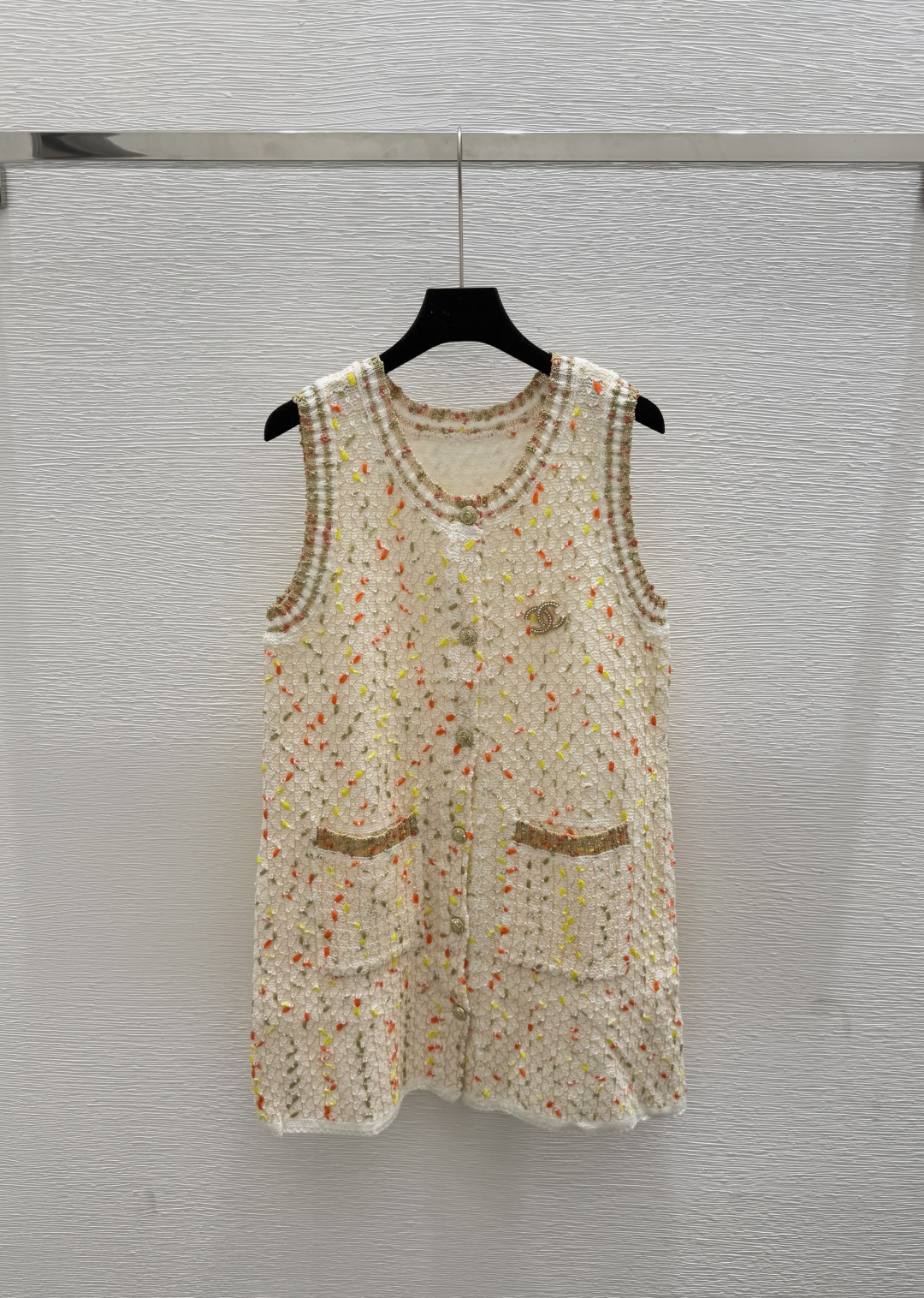 NO:443840,CH Home Summer New Style Colorful Embellished Knitted Vest Skirt Color Apricot Size 36.38.40, Skirts, Alexander Wang19860909CH家 夏季新款 彩色点缀针织背心裙 颜色杏色 尺码36.38.40,,skirts,alexander wang,Women's clothing