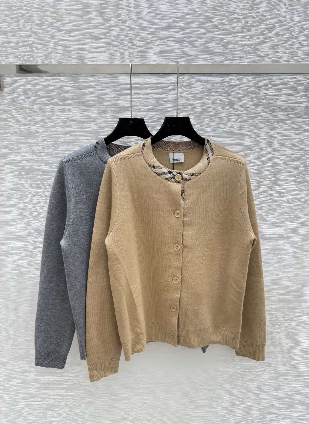 NO:440973,BU Home Early Autumn New Style Solid Color Striped Collar Knitting Cardigan Color Khaki Blue Size 36.38.40, Alexander wang19860909BU家 早秋新款 纯色条纹领针织开衫 颜色卡其 宝蓝 尺码36.38.40,,alexander wang,Women's clothing