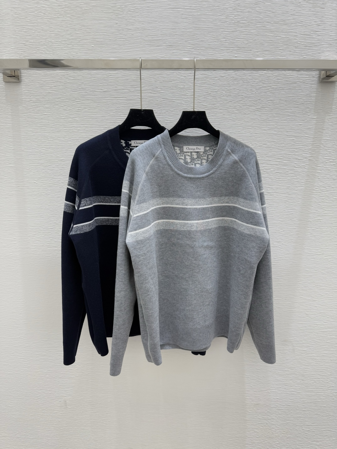 NO:448865,D Home Early Autumn New Presbyterian Round Neck Knitted Long Sleeve Color Gray Size 36.38.40, Dior, Alexander wang19860909D家 早秋新款老花圆领针织长袖 颜色灰色 尺码36.38.40,,dior,alexander wang,Women's clothing