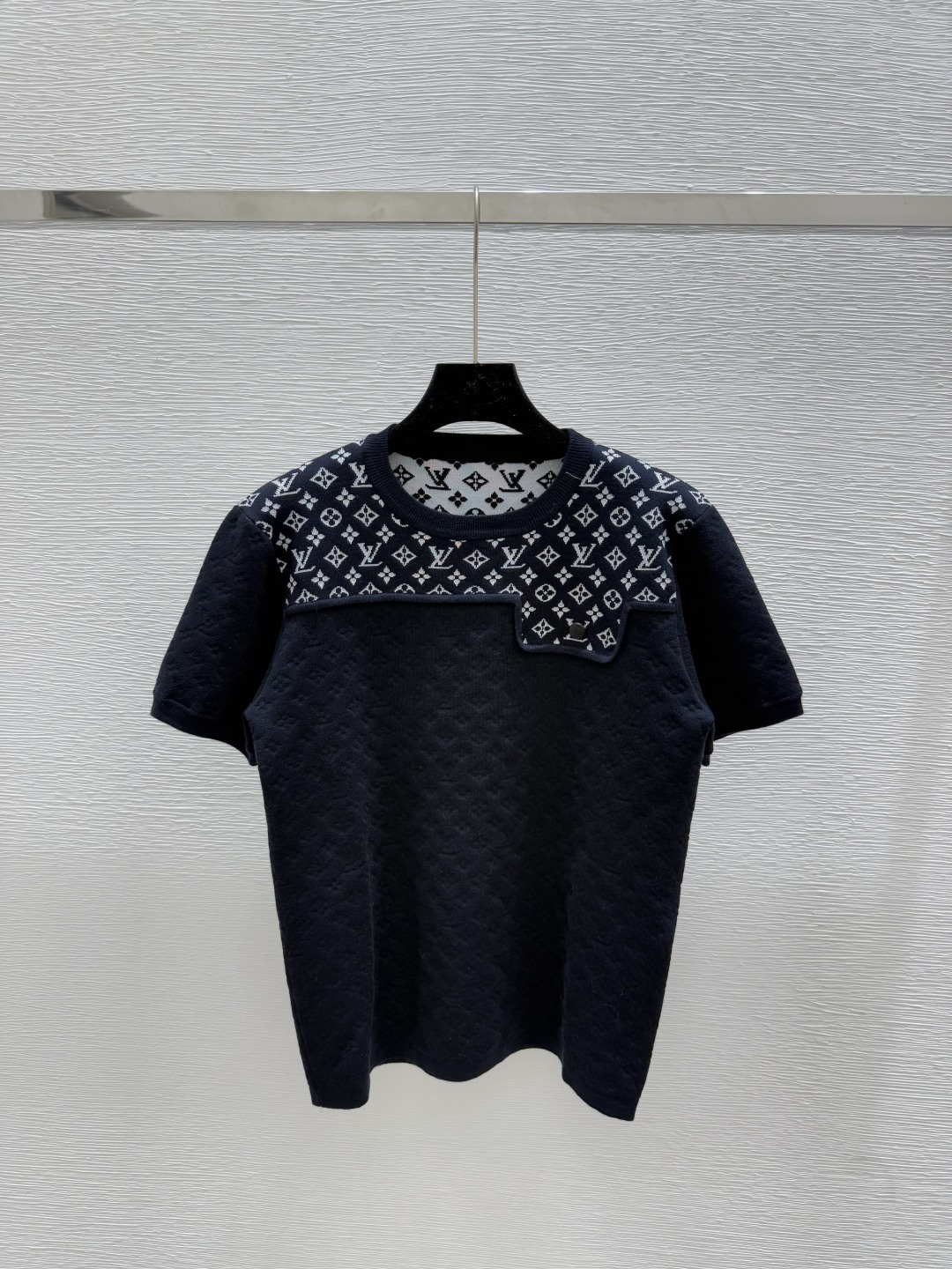 NO:449442,L family summer new style of presbyterian round neck knitted short sleeves color royal blue size 36.38.40, louis vuitton, T-shirt, alexander wang19860909L家 夏季新款老花圆领针织短袖 颜色宝蓝 尺码36.38.40,,louis vuitton,T-shirt,alexander wang,Women's clothing