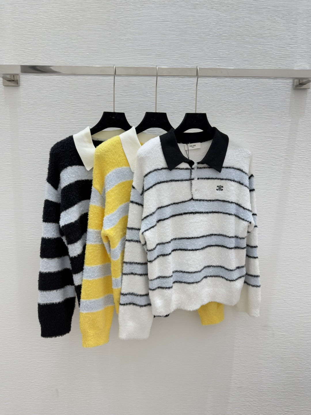 NO:450330,CE Home Early Autumn New Color Patch Beads Hollow Knitted Long Sleeve Color White Yellow Black Size 36.38.40,,alexander wang19860909CE家 早秋新款拼色珠片镂空针织长袖 颜色白色 黄色 黑色 尺码36.38.40,,alexander wang,Women's clothing