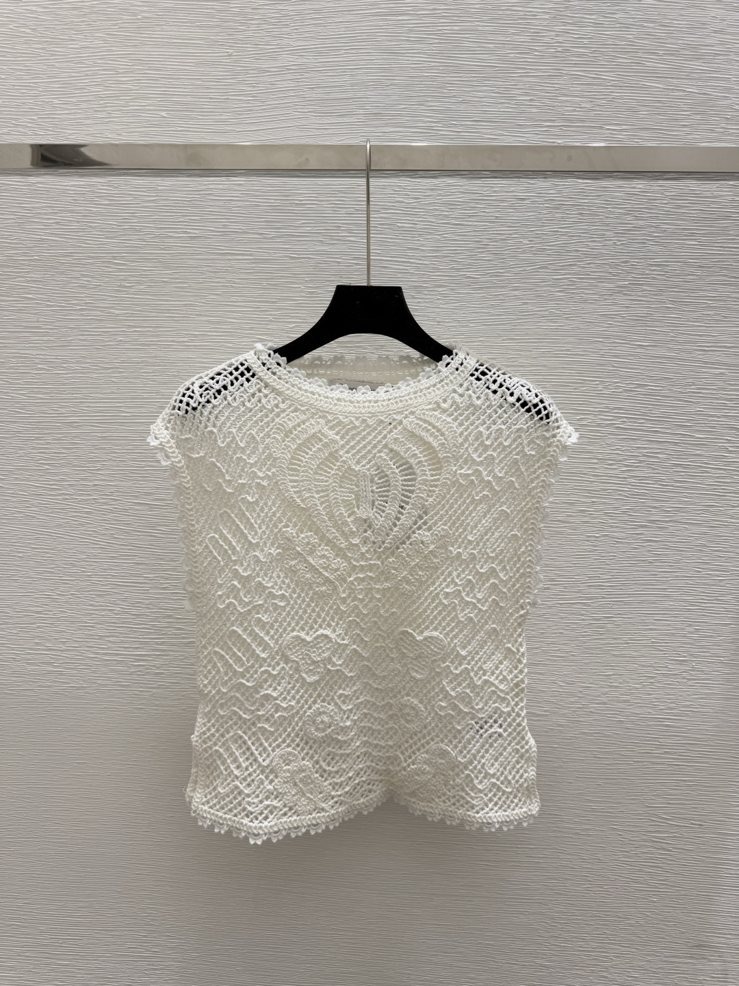 NO:450287,D Home Summer New Solid Color Pattern Hollow Knitted Vest Color White Size 36.38.40, Dior, Alexander Wang19860909D家 夏季新款纯色花纹镂空针织背心 颜色白色 尺码36.38.40,,dior,alexander wang,Women's clothing