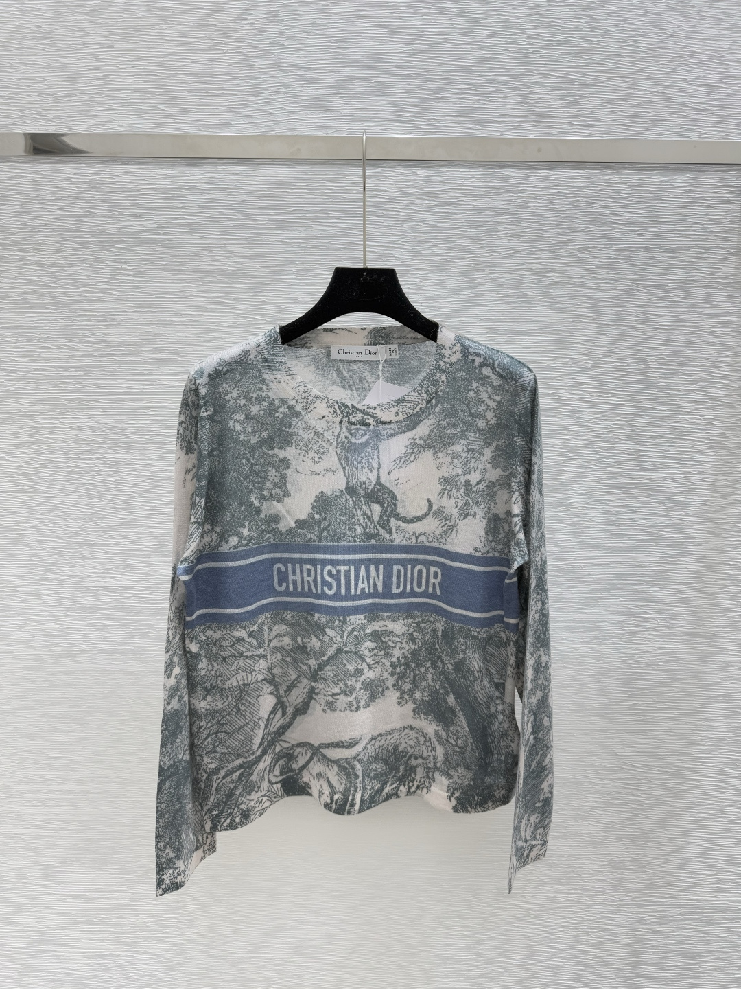 NO:457052,D Home Early Autumn New Animal Letter Print Knitted Long Sleeve Color Gray Green Size 36.38.40, Dior, Alexander wang19860909D家 早秋新款 动物字母印花针织长袖 颜色灰绿 尺码36.38.40,,dior,alexander wang,Women's clothing