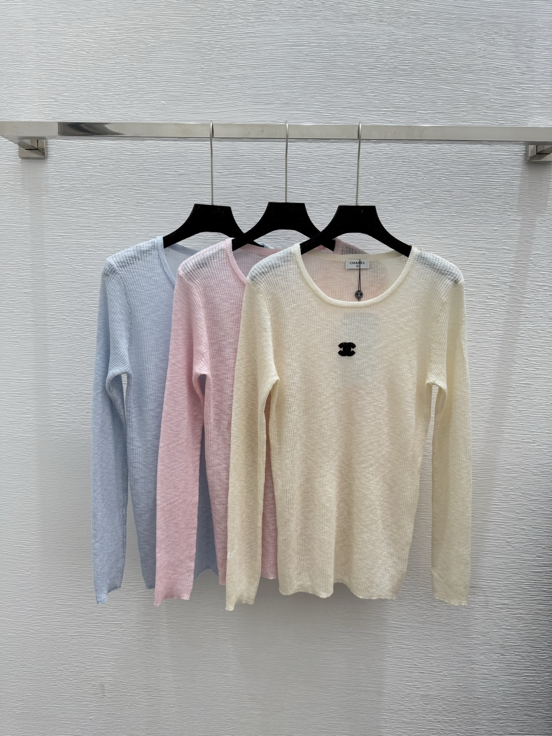 NO:460340,CH Home Early Autumn New Style Solid Color Simple Round Neck Knitted Long Sleeve Color Apricot Pink Blue Size 36.38.40,,alexander wang19860909CH家 早秋新款 纯色简约圆领针织长袖 颜色杏色 粉色 蓝色 尺码36.38.40,,alexander wang,Women's clothing