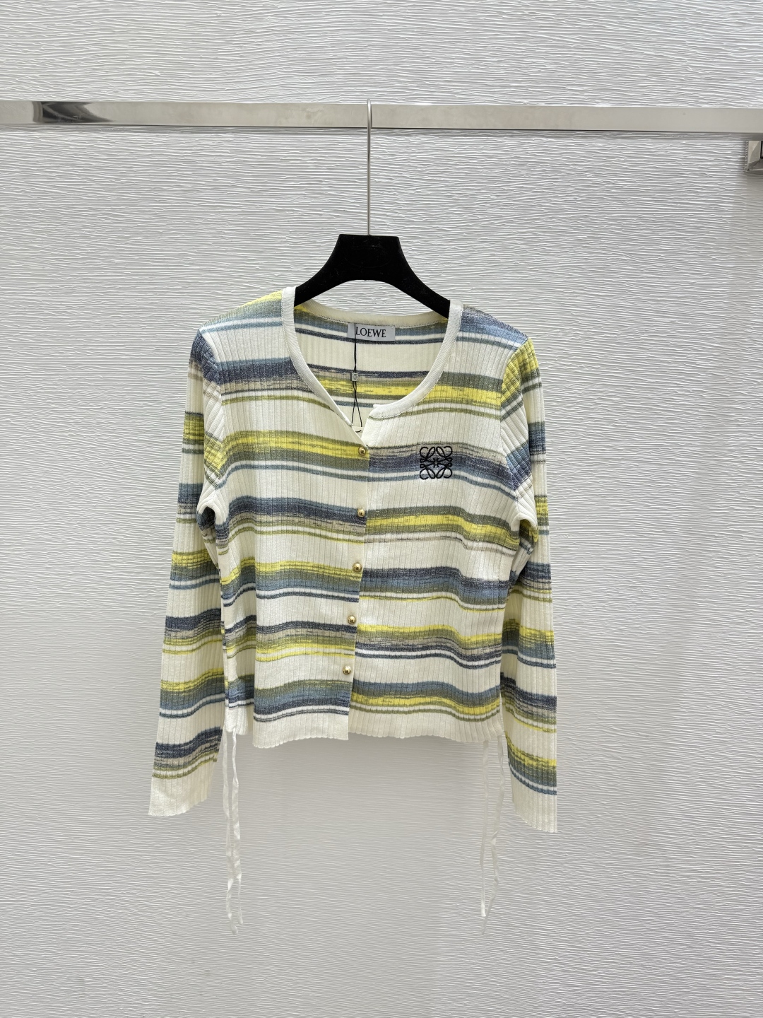 Loewe Striped Knit Cardigan: Embroidered Logo, Drawstring Design, Chic & Versatile 4 cmp i1756111304736 669 0 2