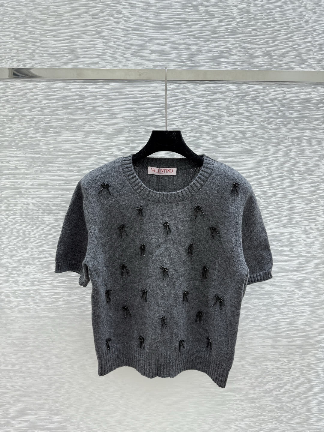 Valentino Wool Knit Top with Pearl Butterfly Detail - Elegant Short Sleeve 5 cmp i1756197070804 5345 0 3