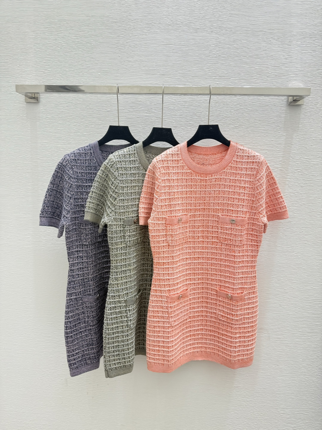 NO:479844,CH Home Early Autumn New Style Solid Color Simple Round Neck Knitted Dress Color Pink Green Purple Size 36.38.40, Skirts,alexander wang19860909CH家 早秋新款 纯色简约圆领针织连衣裙 颜色粉色 绿色 紫色 尺码36.38.40,,skirts,alexander wang,Women's clothing