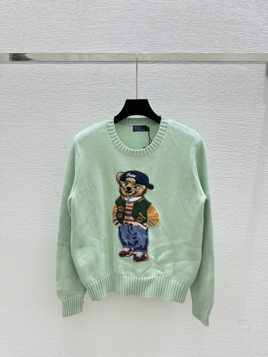 NO:492509,PO Home Early Autumn New Style Bear Round Neck Knitted Long Sleeve Color Green Size 36.38.40, Alexander Wang19860909PO家 早秋新款 小熊圆领针织长袖 颜色绿色 尺码36.38.40,,alexander wang,Women's clothing
