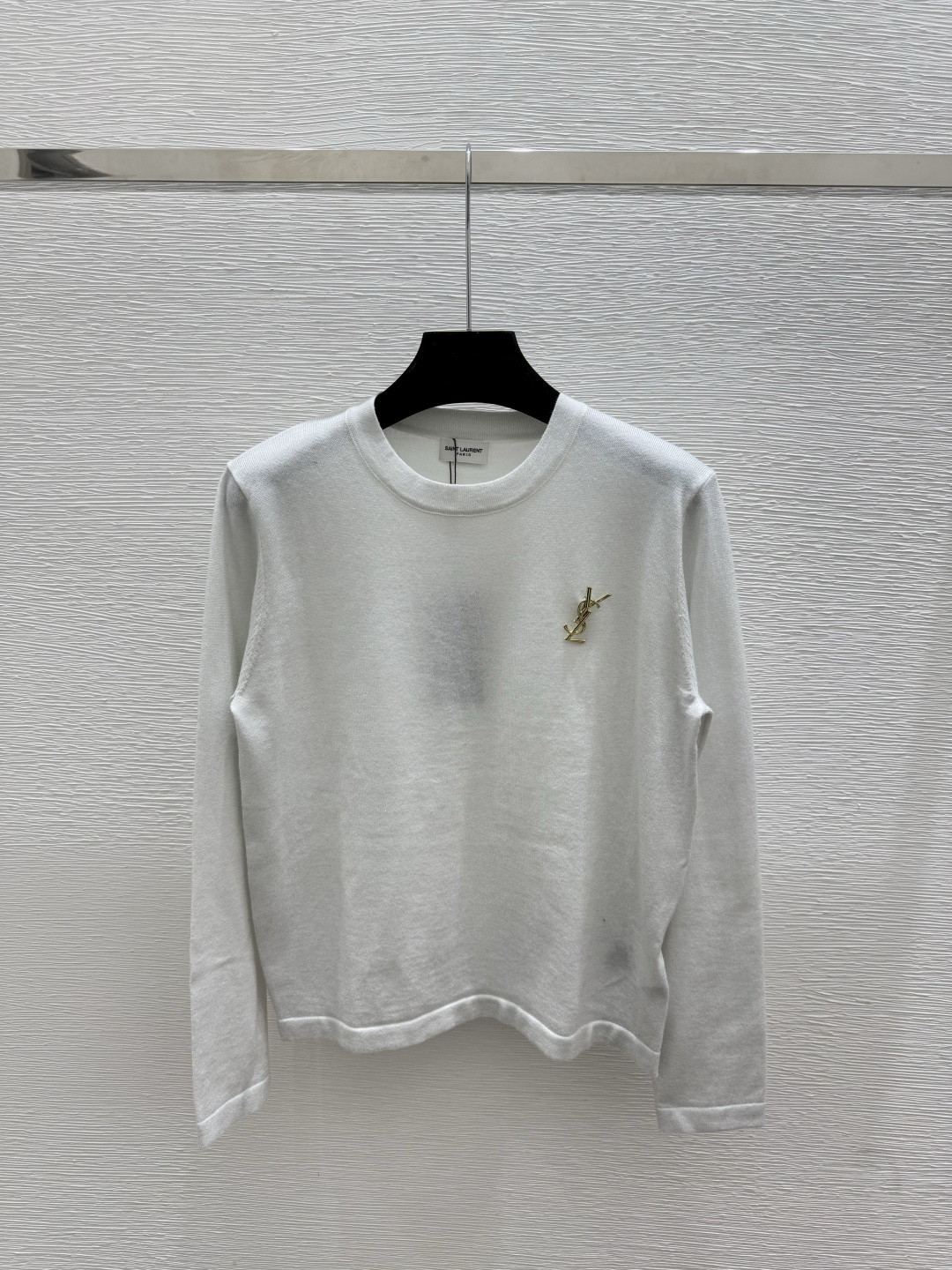 🆕Y家🆕 早秋新款 纯色简约圆领针织长袖颜色：白色 黑色尺码：36.38.40