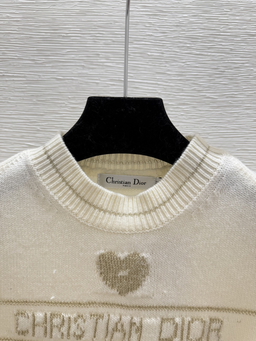 🆕D家🆕 夏季新款 爱心字母提花圆领针织短袖颜色：白色 粉色尺码：36.38.40