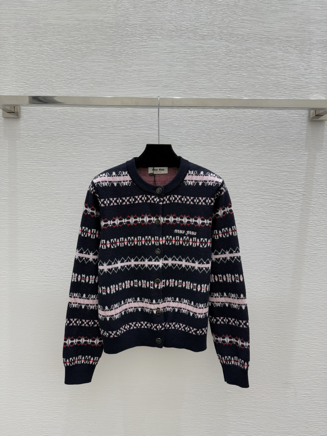 NO:577389,M Family Early Autumn New Style Contrast Color Striped Round Neck Knitted Long-Sleeved Cardigan Color Royal Blue Size 36.38.40,,alexander wang19860909M家 早秋新款 撞色条纹圆领针织长袖开衫 颜色宝蓝 尺码36.38.40,,alexander wang,Women's clothing