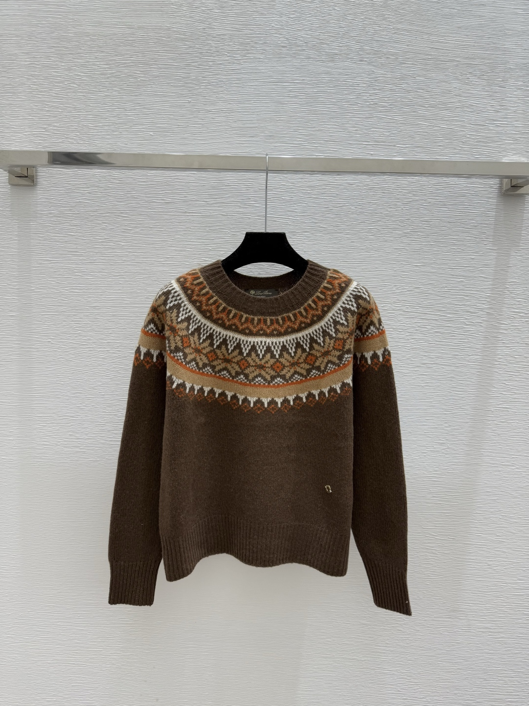 🆕LP家🆕 早秋新款 撞色菱格圆领针织长袖颜色：卡其 咖啡尺码：36.38.40👉