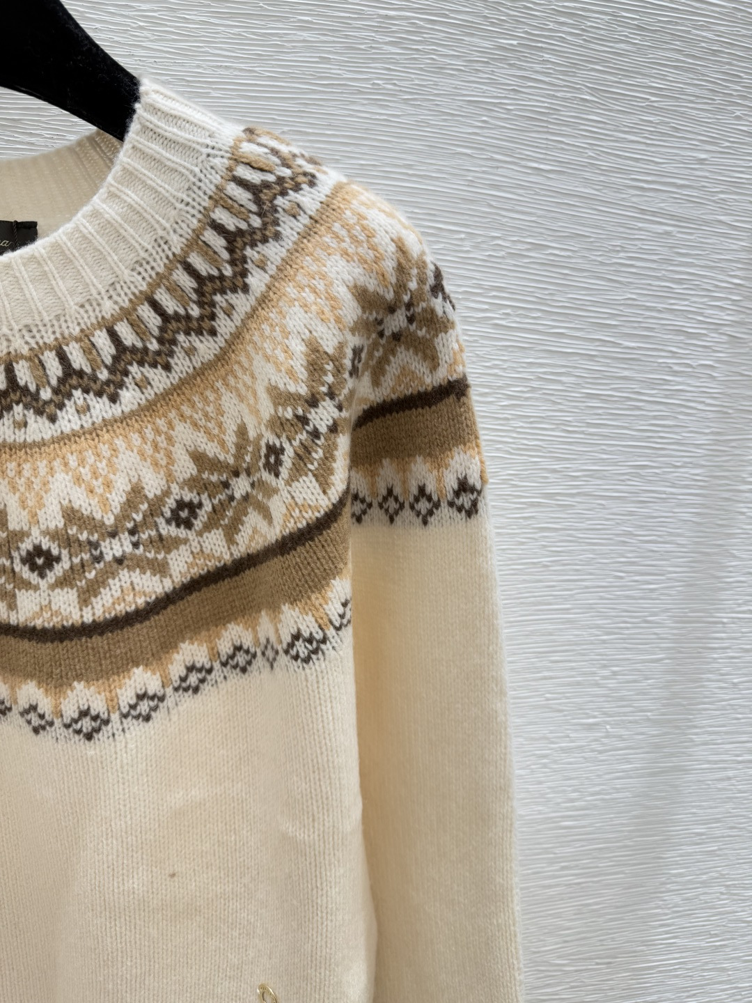 🆕LP家🆕 早秋新款 撞色菱格圆领针织长袖颜色：卡其 咖啡尺码：36.38.40👉