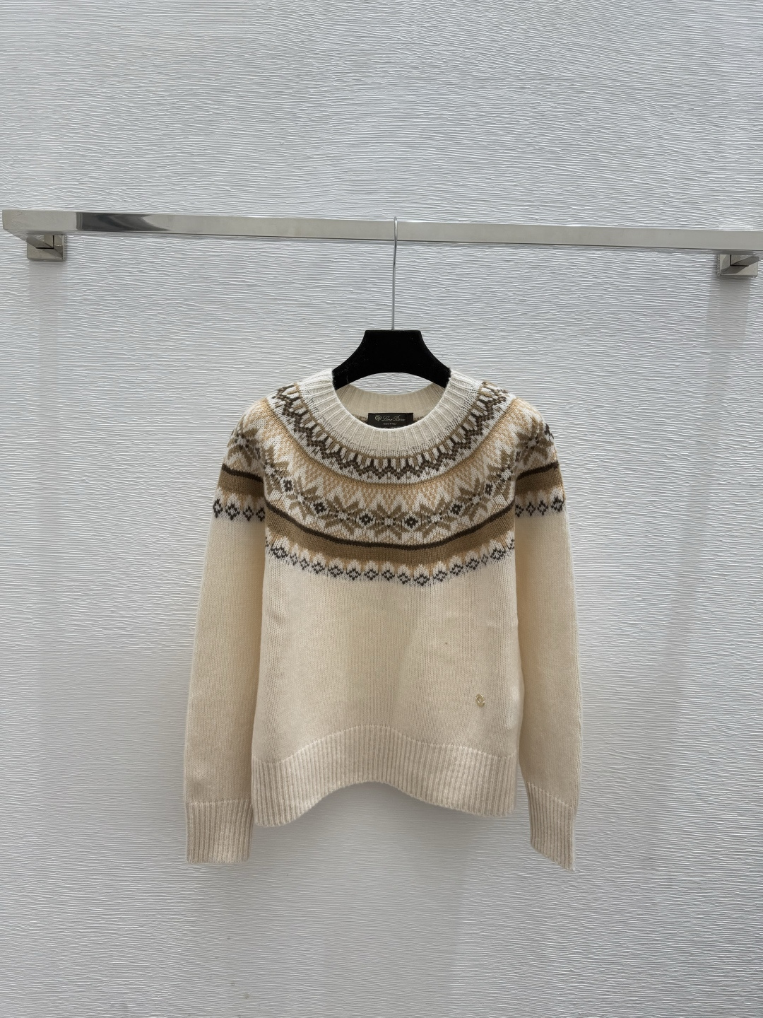 🆕LP家🆕 早秋新款 撞色菱格圆领针织长袖颜色：卡其 咖啡尺码：36.38.40👉