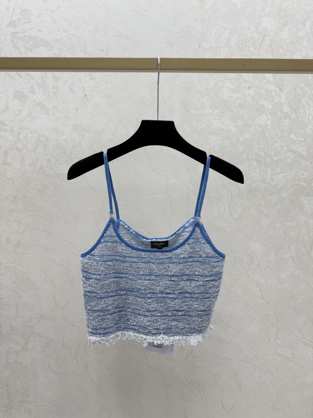 NO:665837,CH Home Early Autumn New Style Contrast Color Jacquard Knitted Suspender Color Blue Size 36.38.40,, 19860909CH家 早秋新款 撞色提花针织吊带 颜色蓝色 尺码36.38.40,, ,Women's clothing