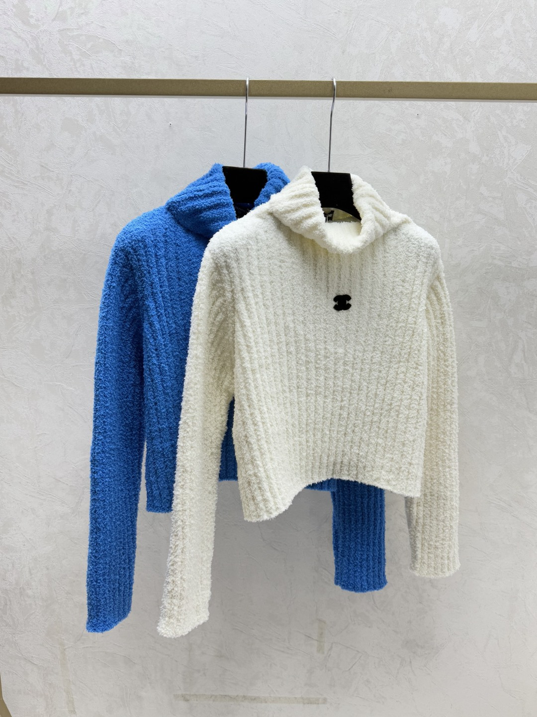 NO:666282,CH Home Early Autumn New Style Solid Color High Collar Knitted Long Sleeve Color White Blue Size 36.38.40,, 19860909CH家 早秋新款 纯色高领针织长袖 颜色白色 蓝色 尺码36.38.40,, ,Women's clothing