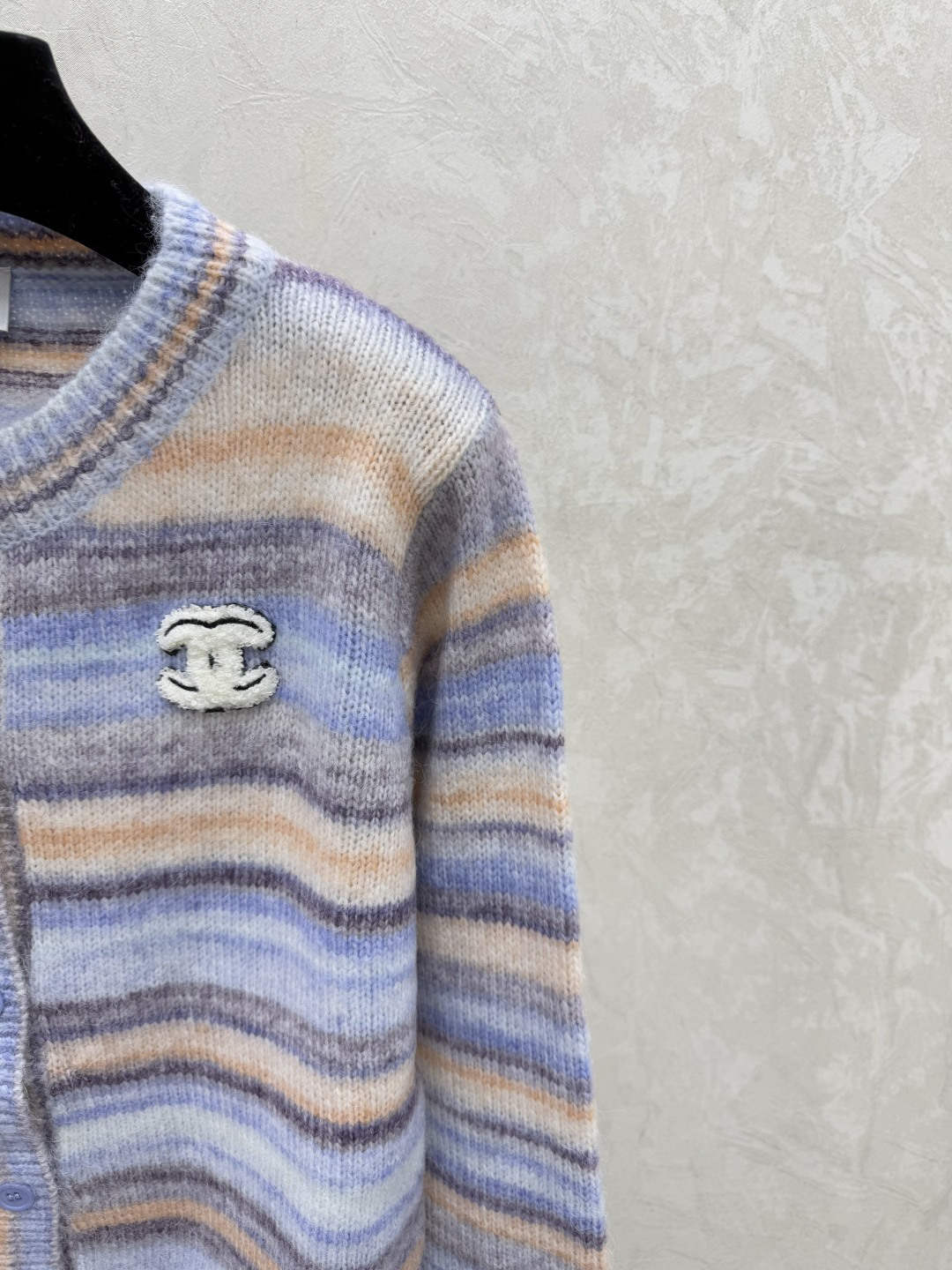 Chrome Hearts CH家 早秋新款 撞色条纹圆领针织长袖开衫