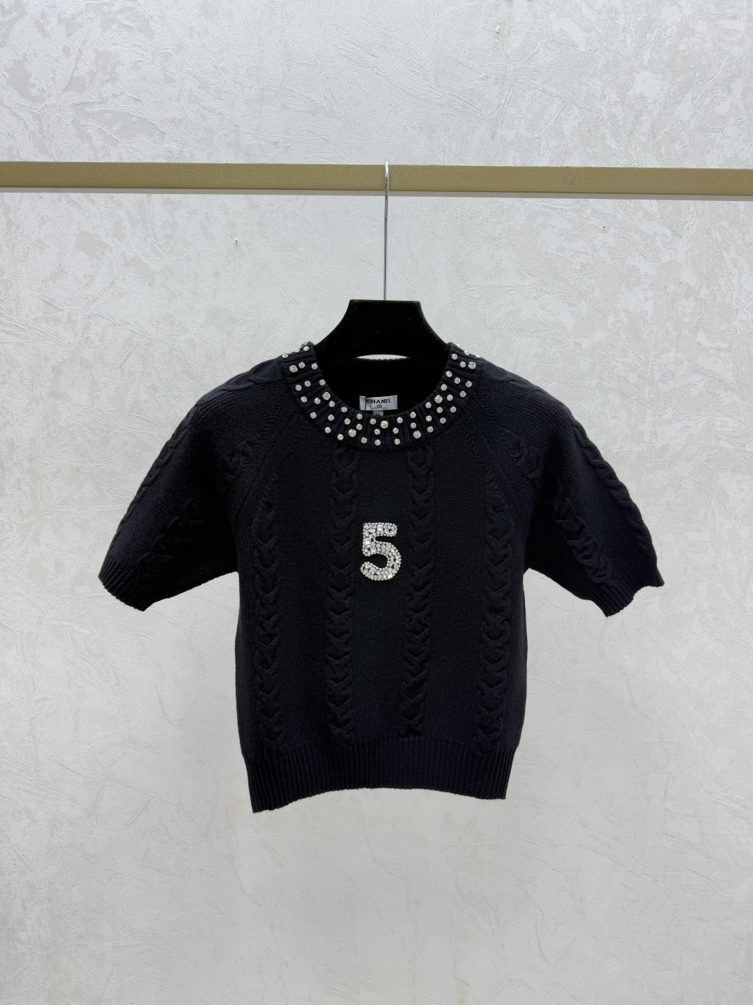 Chrome Hearts CH家 早春新款 重工钉珠圆领针织短袖