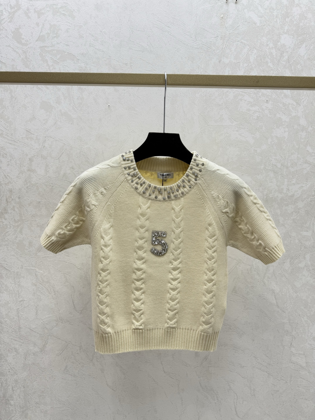 Chrome Hearts CH家 早春新款 重工钉珠圆领针织短袖