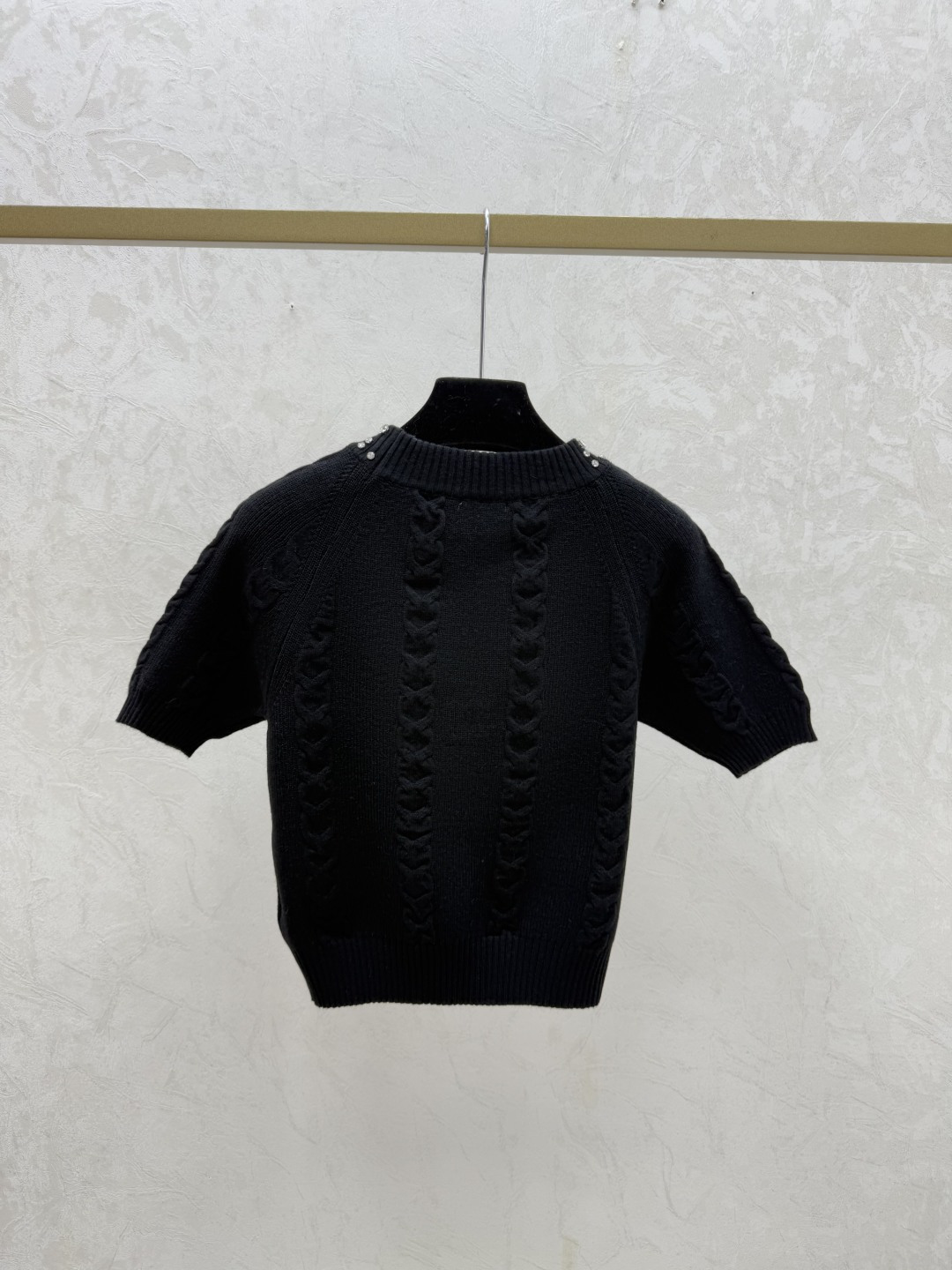 Chrome Hearts CH家 早春新款 重工钉珠圆领针织短袖