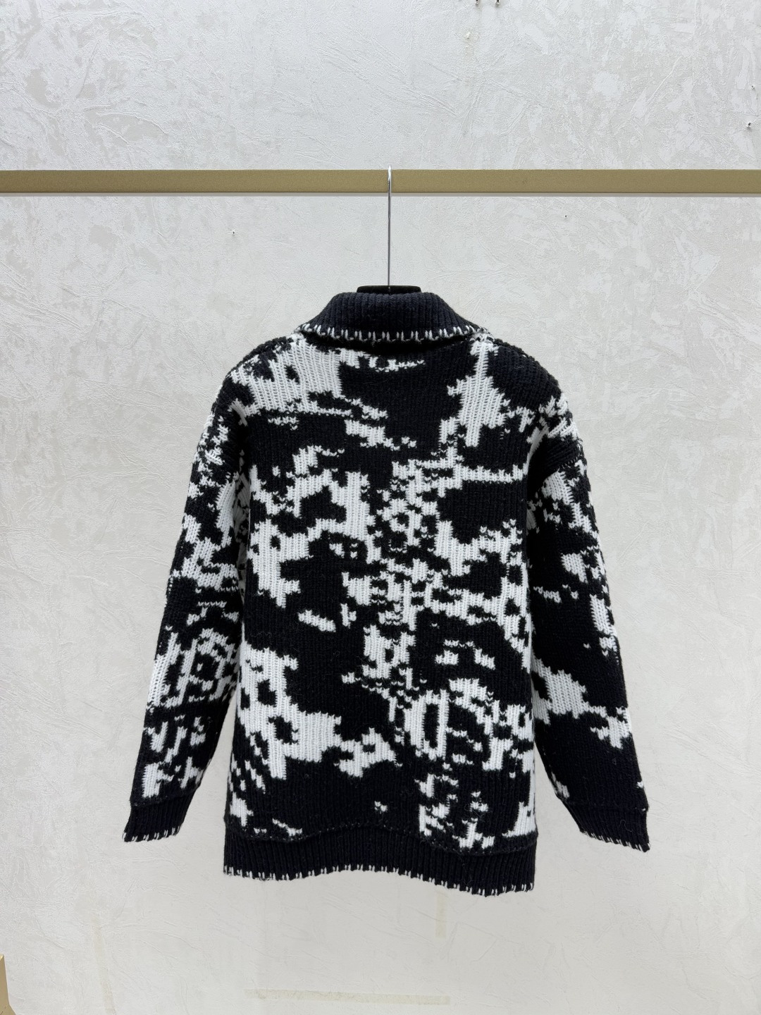 Chrome Hearts CH家 早秋新款 撞色提花翻领针织长袖开衫
