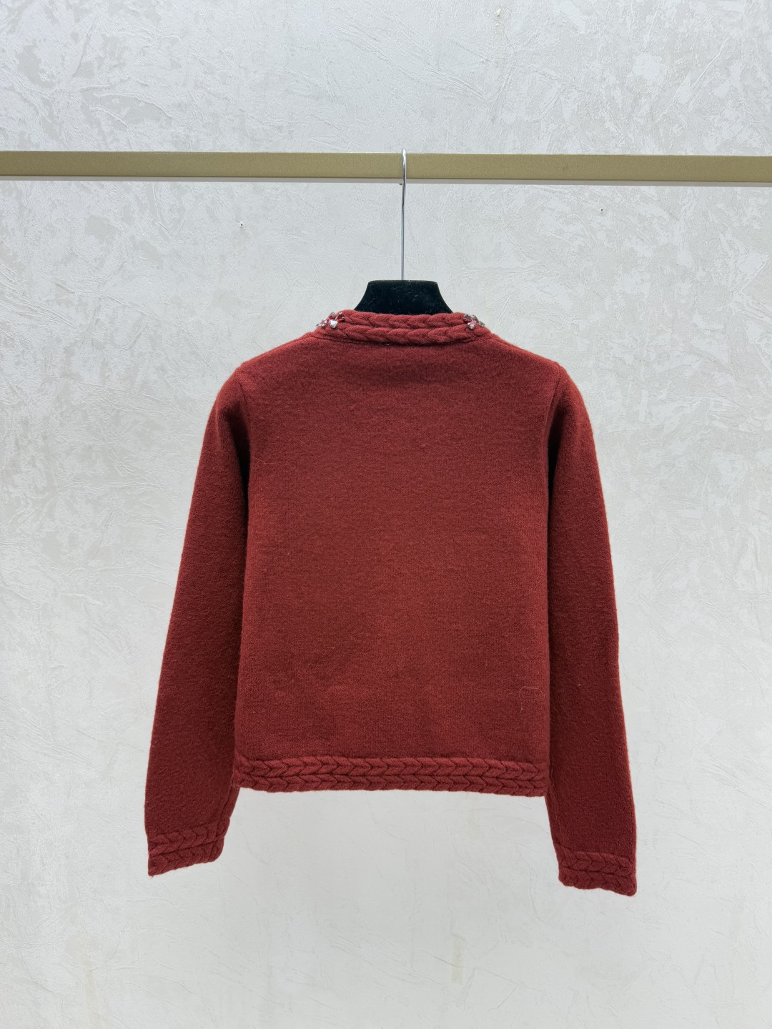 Chrome Hearts CH家 早秋新款 重工钉珠圆领针织长袖开衫