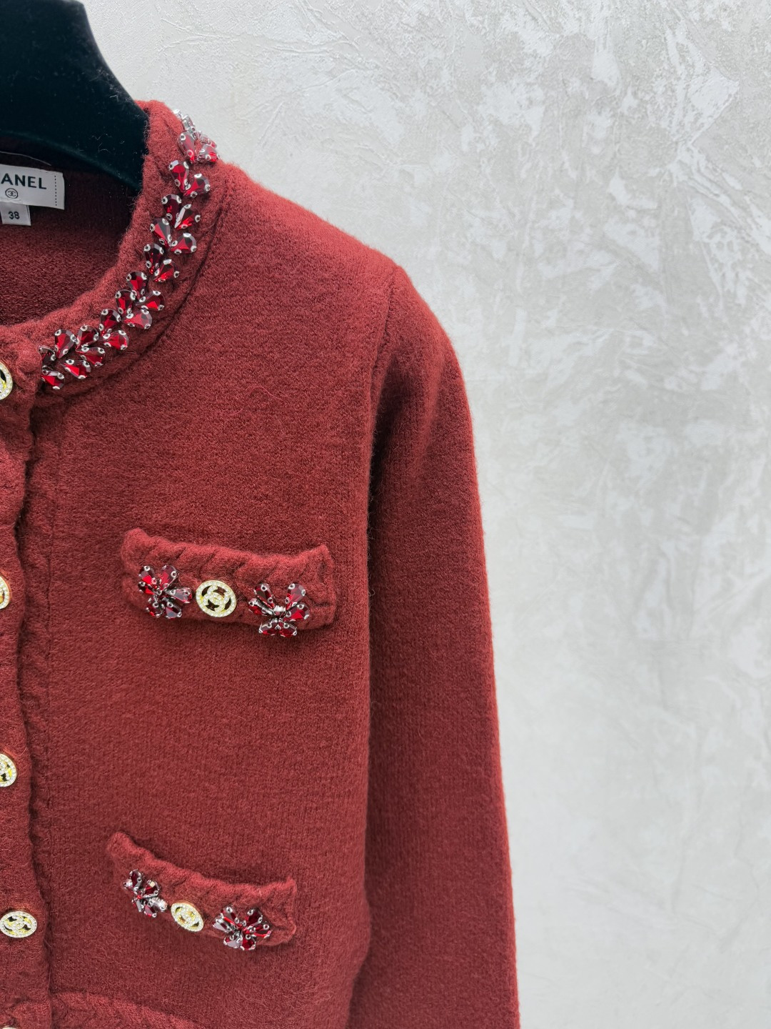 Chrome Hearts CH家 早秋新款 重工钉珠圆领针织长袖开衫
