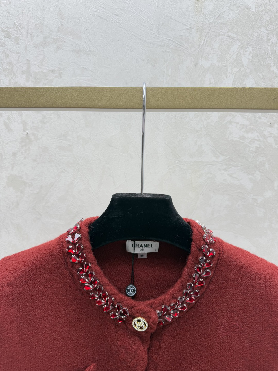 Chrome Hearts CH家 早秋新款 重工钉珠圆领针织长袖开衫