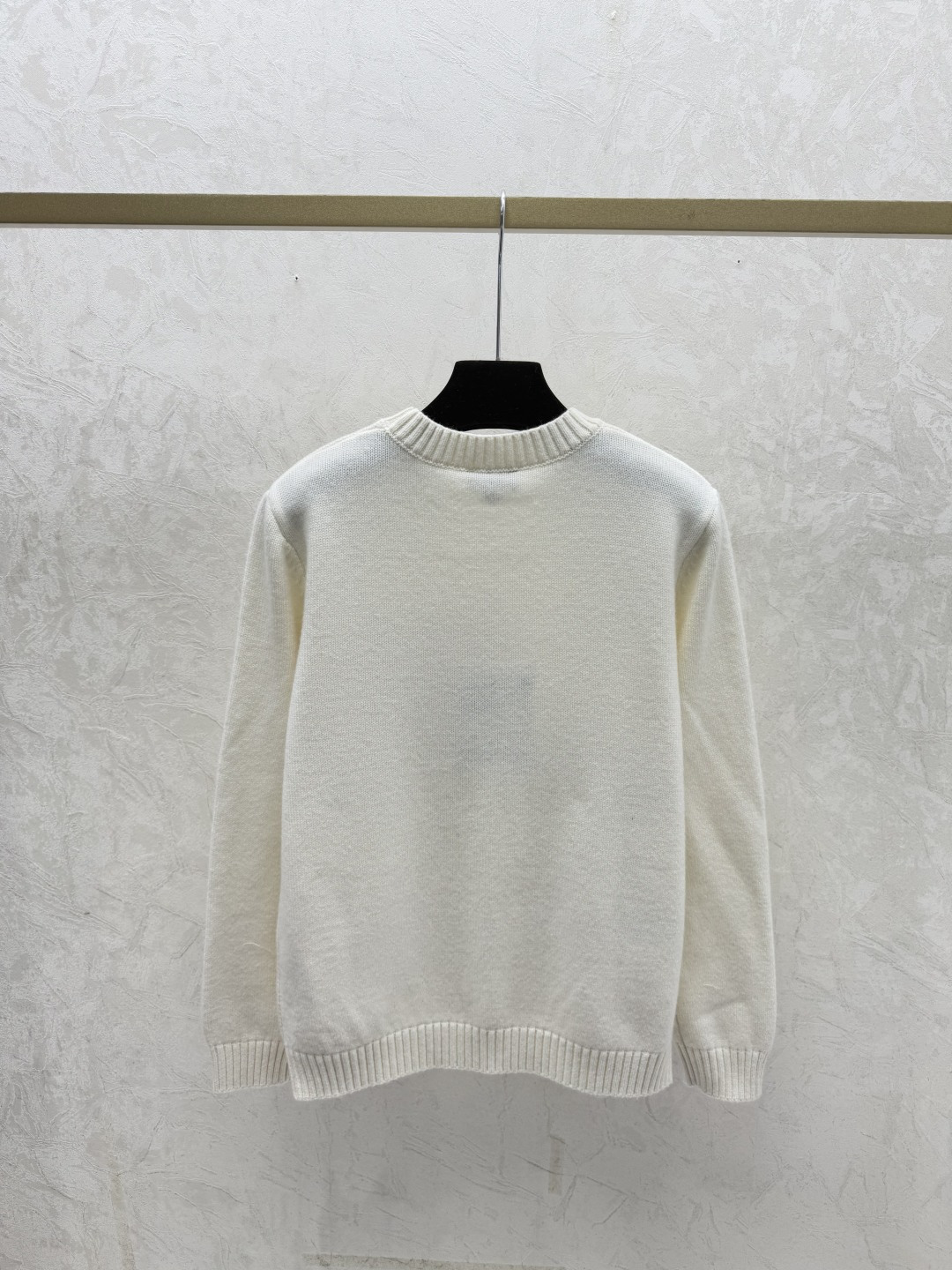 Chrome Hearts CH家 早秋新款 撞色字母珠片圆领针织长袖