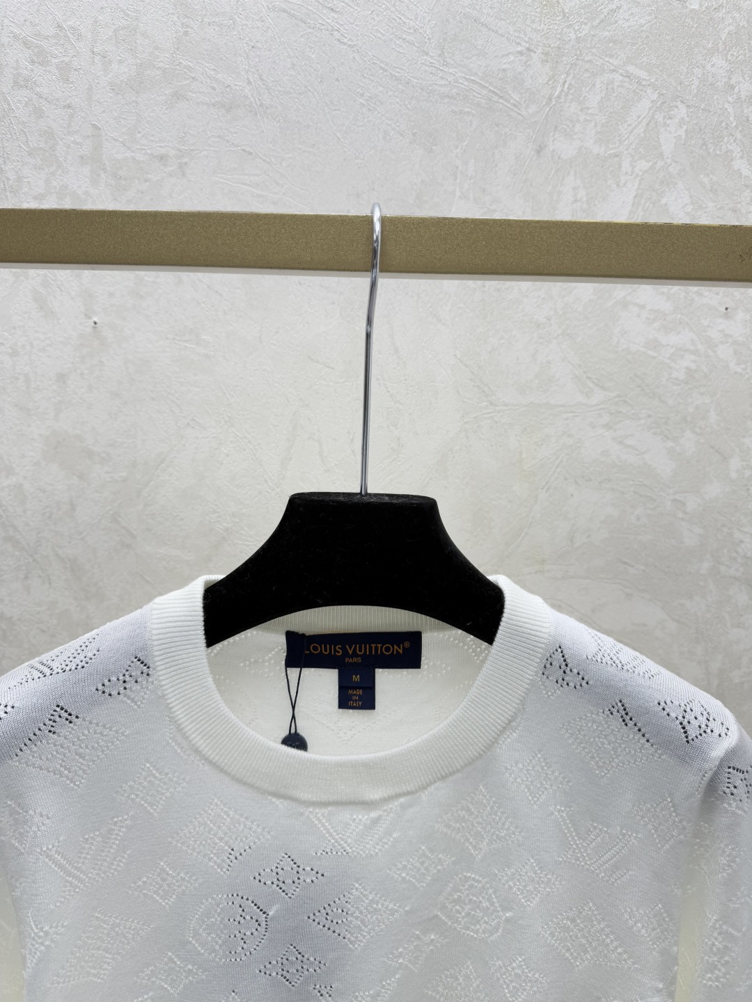 Chrome Hearts CH家 早春新款 纯色厉害字母镂空圆领针织短袖
